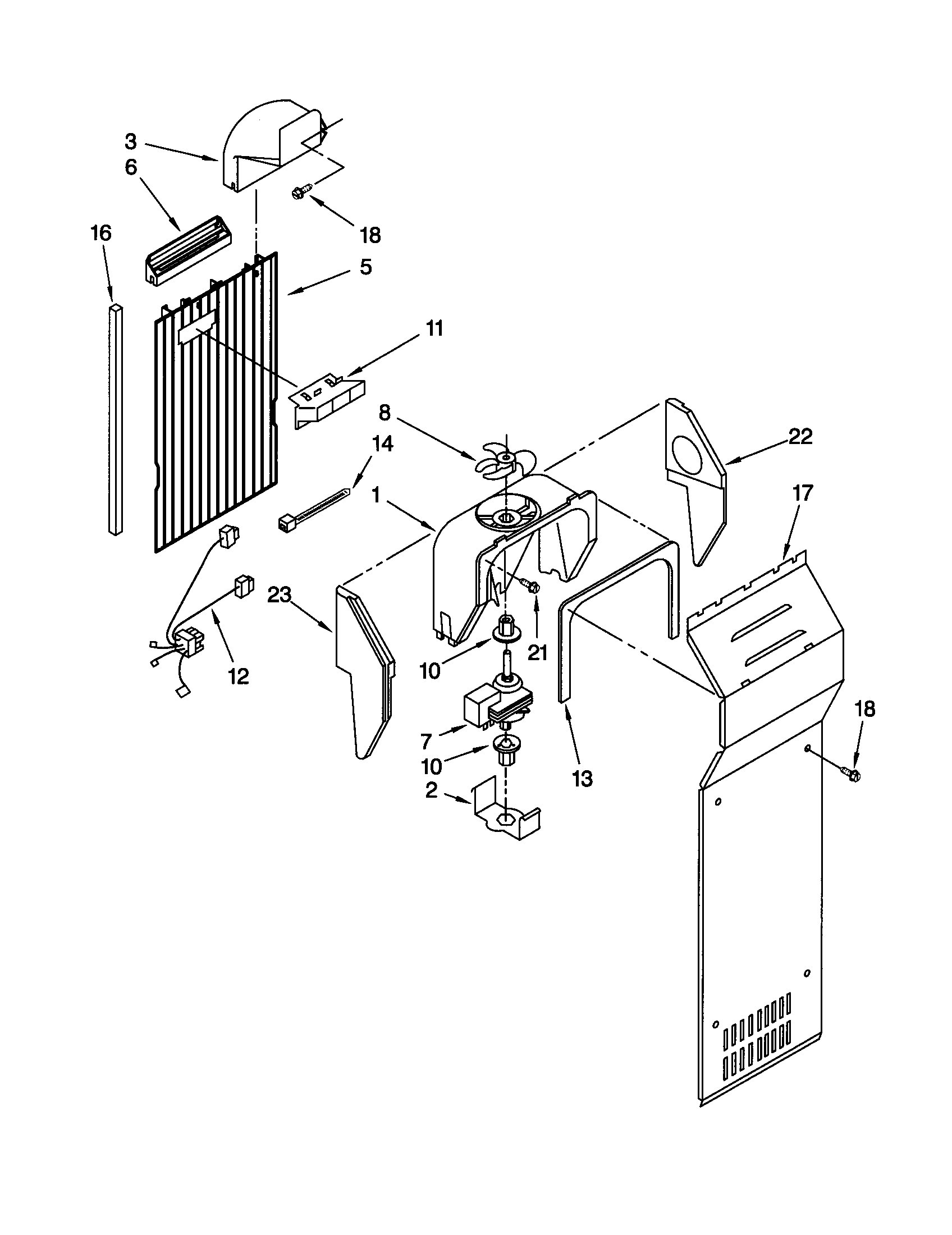 10651069100 Air flow appliance exploded-view parts diagram