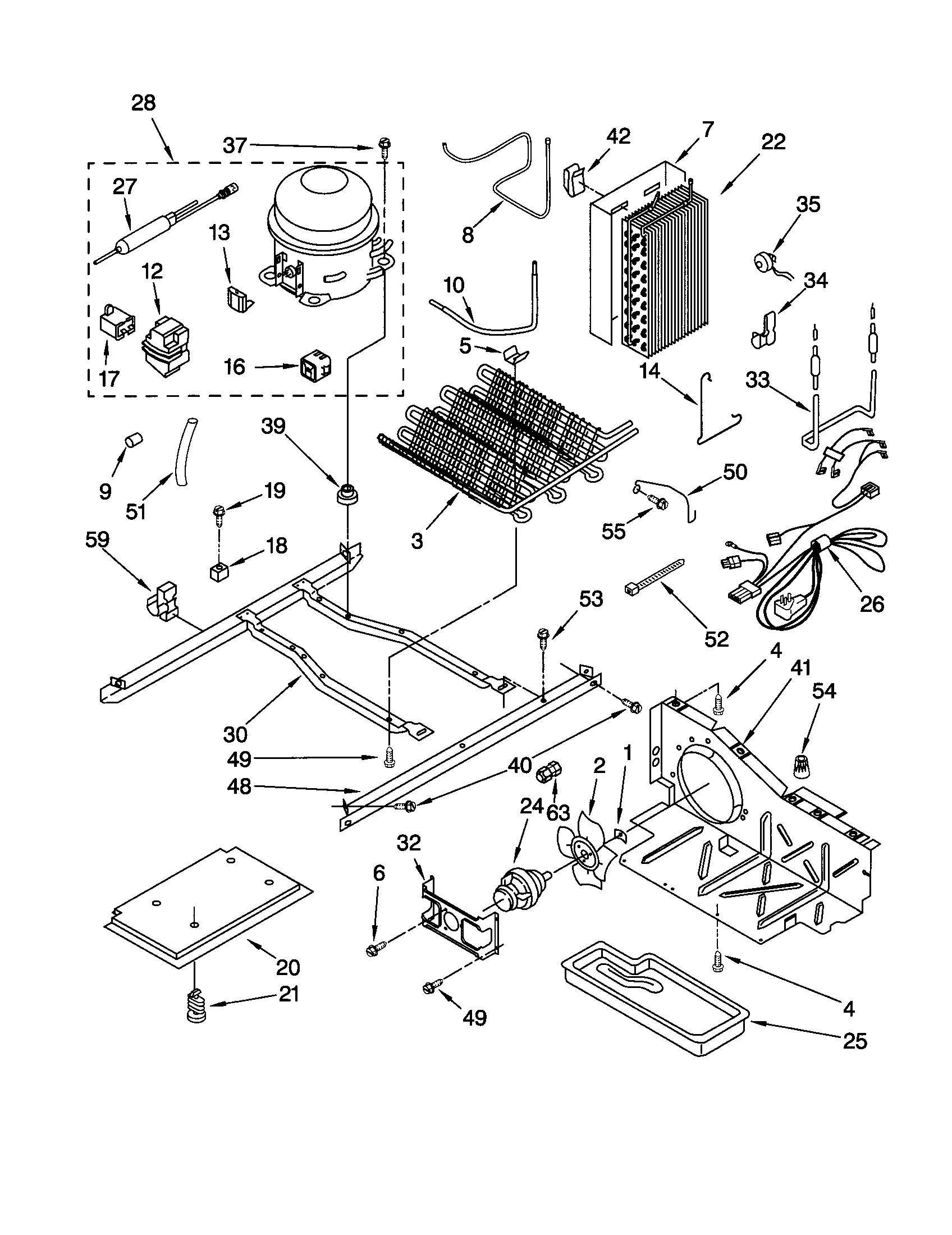 10651542100 Unit appliance exploded-view parts diagram