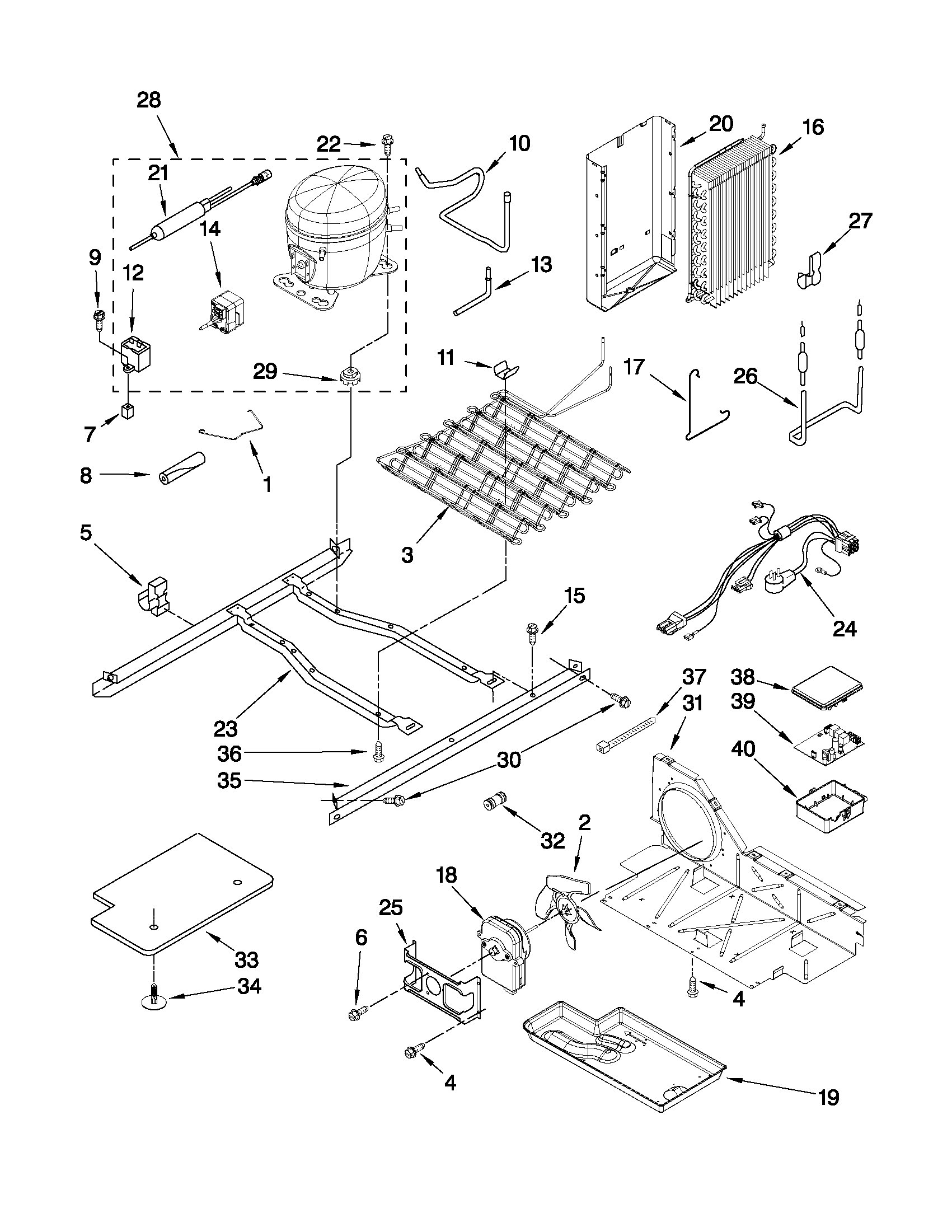 10651593011 Unit parts appliance exploded-view parts diagram
