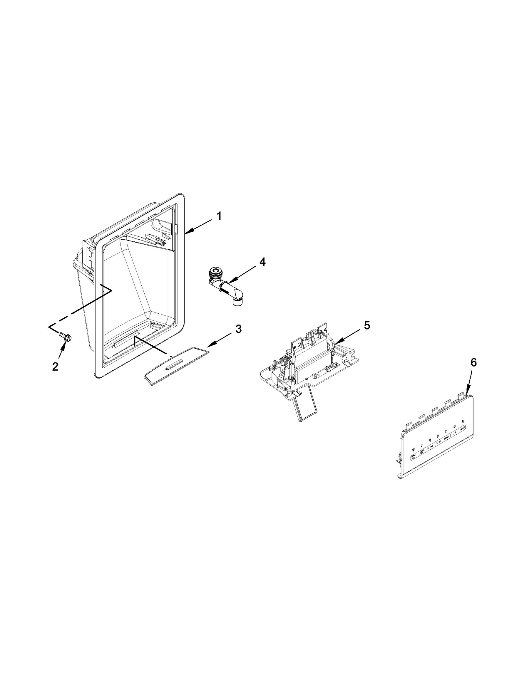 10651793412 Dispenser parts appliance exploded-view parts diagram