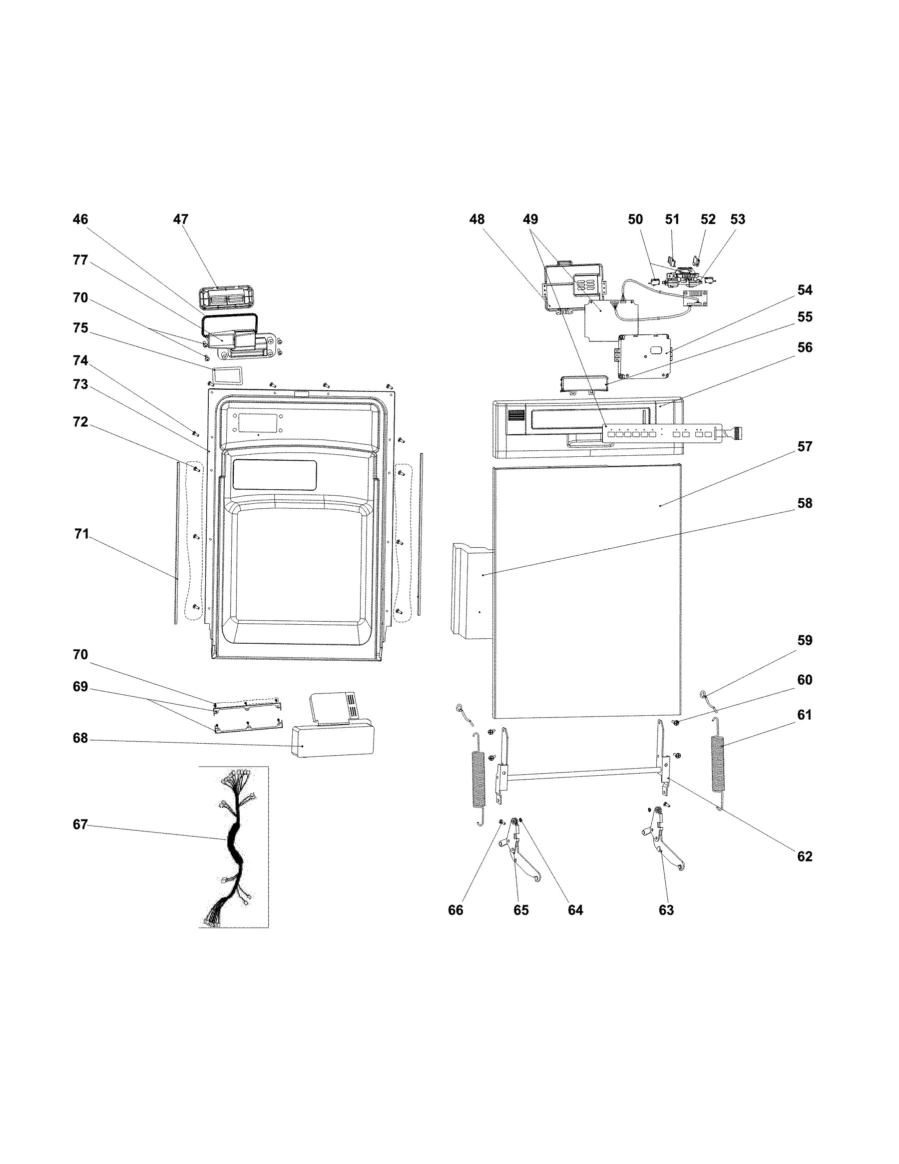 Control panel/door