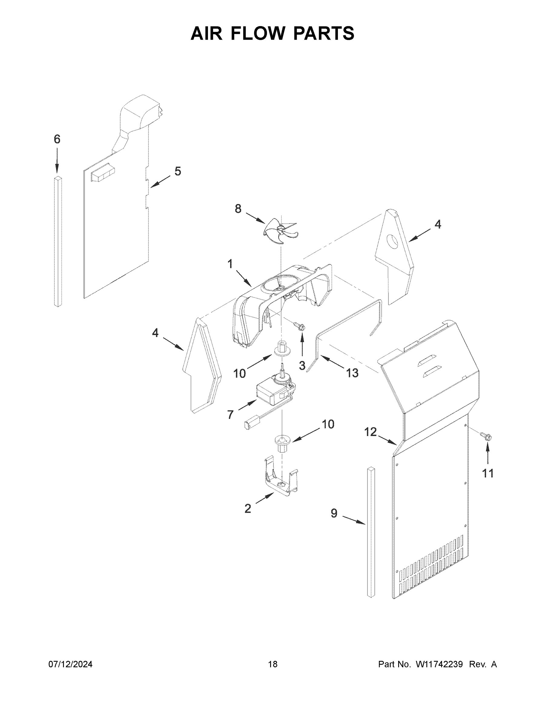 Air flow parts — Approved diagram