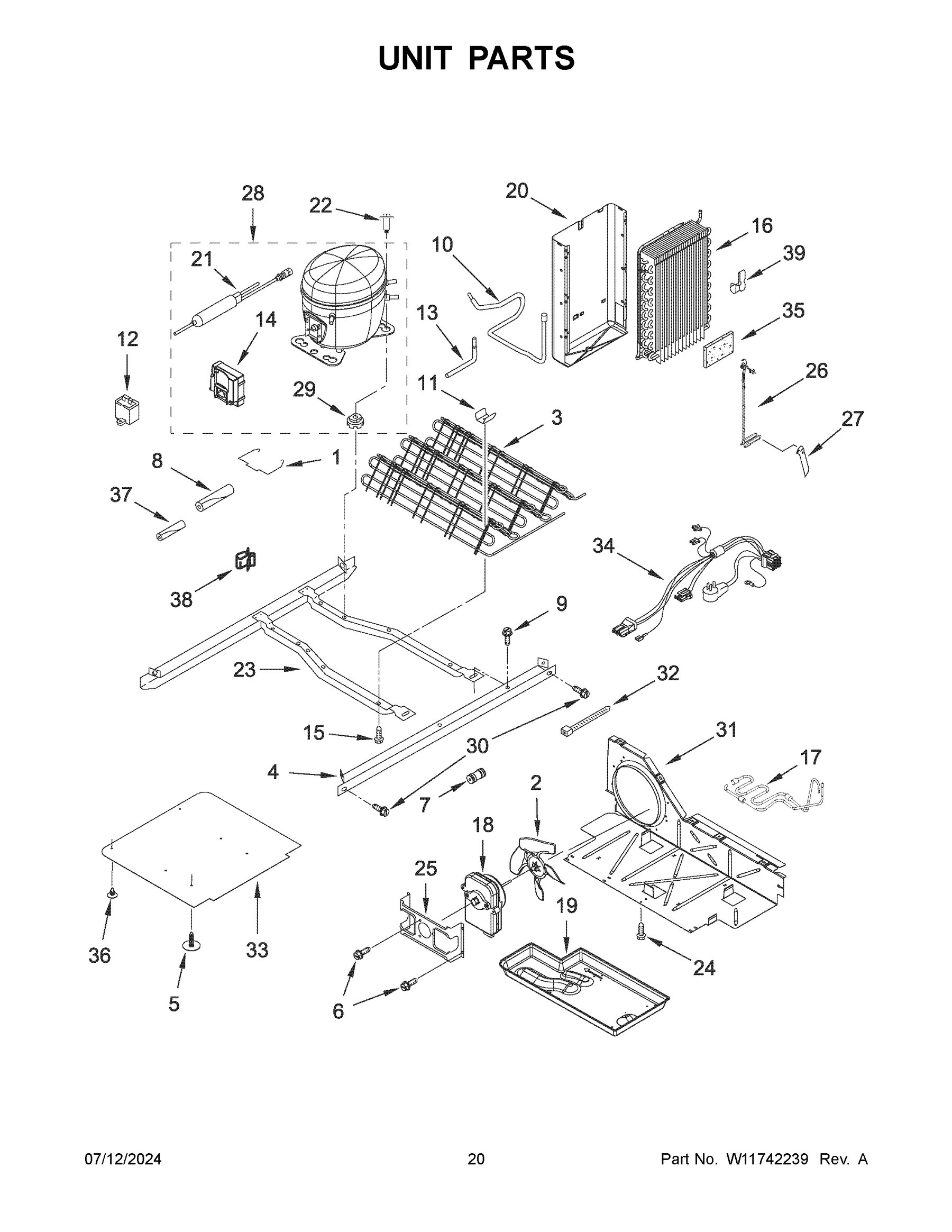 Unit parts — Approved diagram