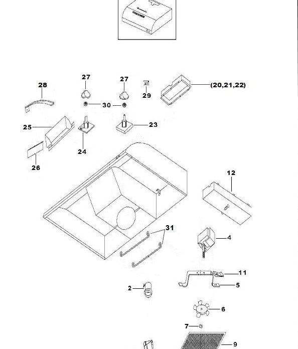 AV447FWS Exploded View 1 appliance exploded-view parts diagram