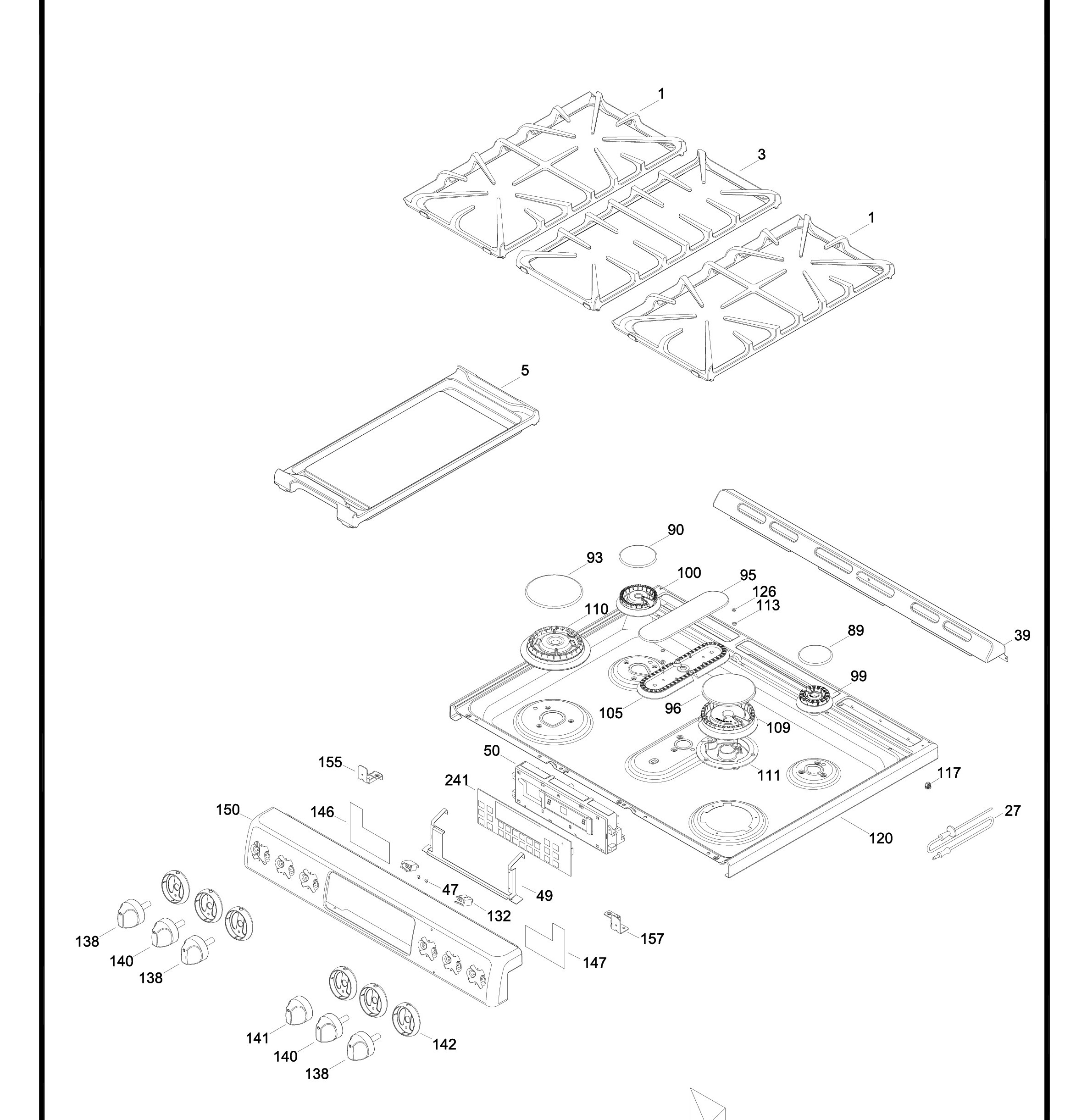 C2S980SEM4SS Exploded View 1 appliance exploded-view parts diagram