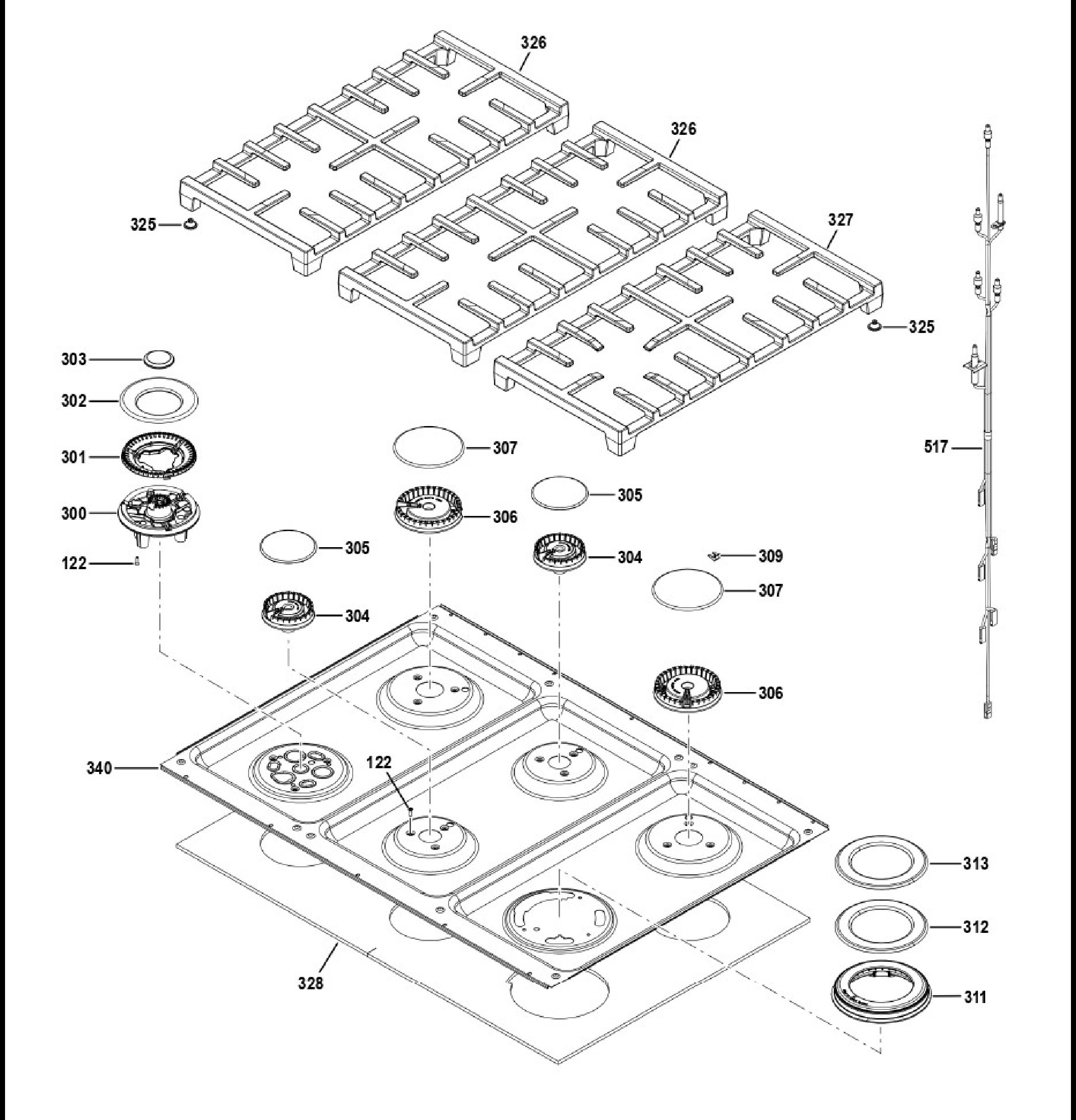 C2Y486P2T1S1 Exploded View 1 appliance exploded-view parts diagram