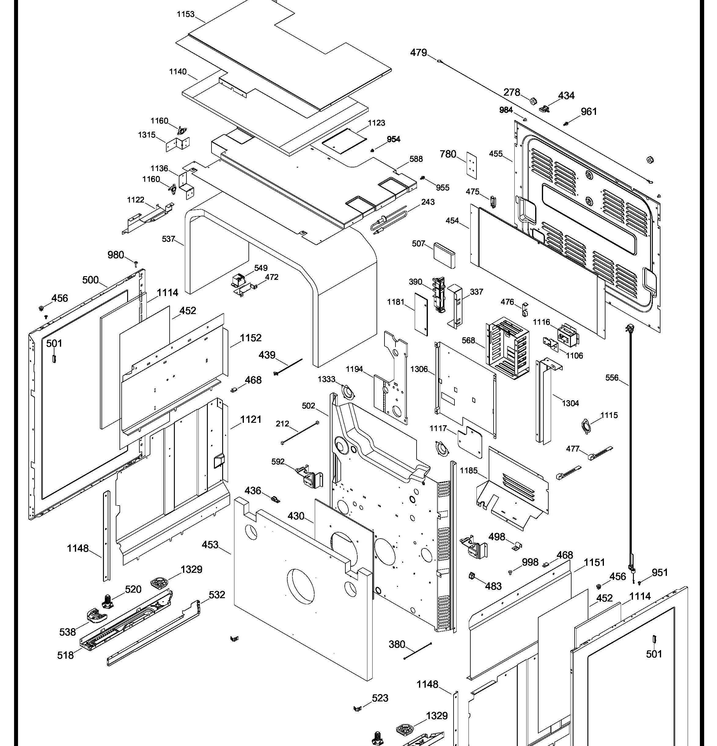 CCGS990SET2SS Exploded View 5 appliance exploded-view parts diagram