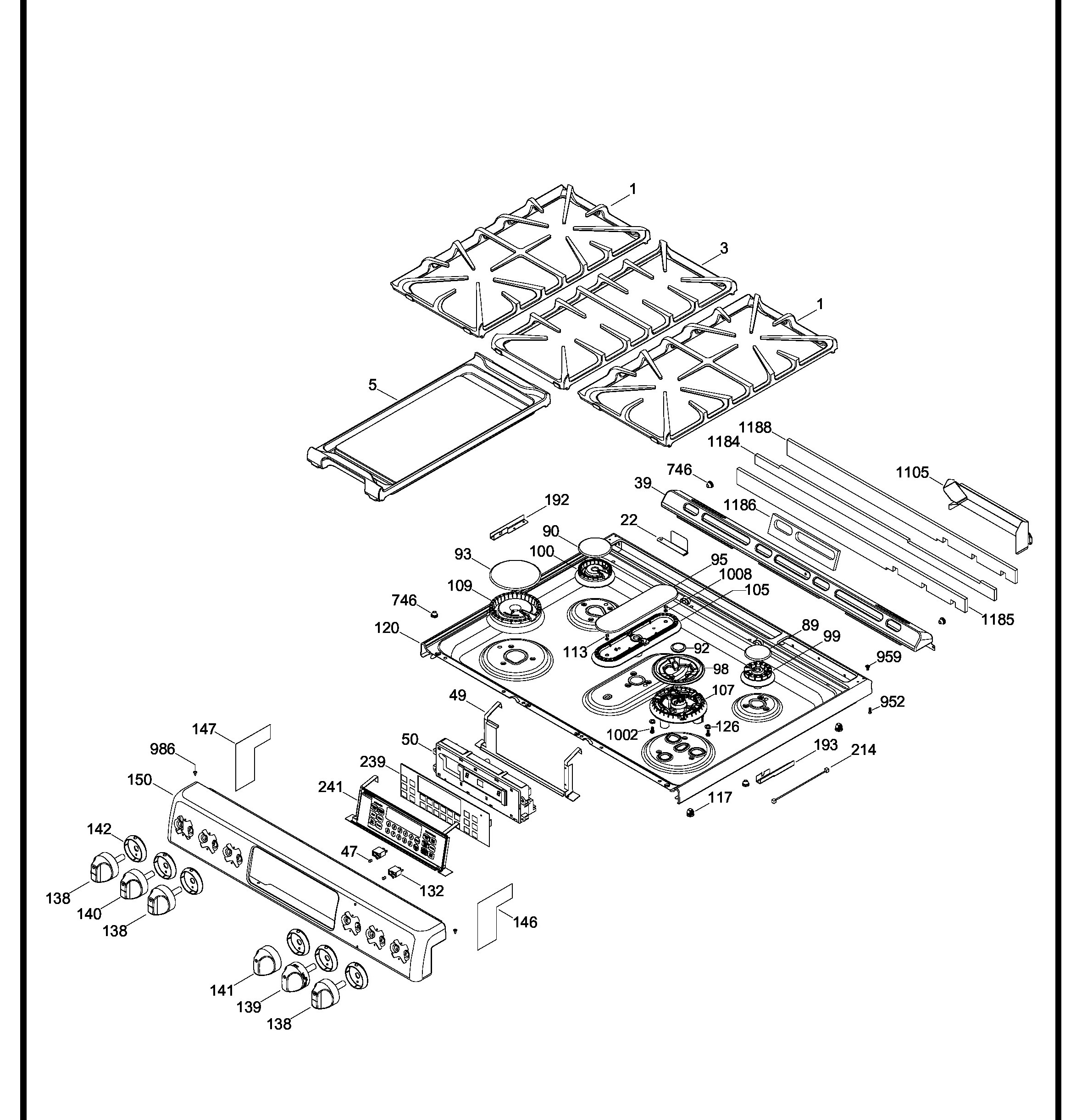 CCGS990SET2SS Exploded View 1 appliance exploded-view parts diagram