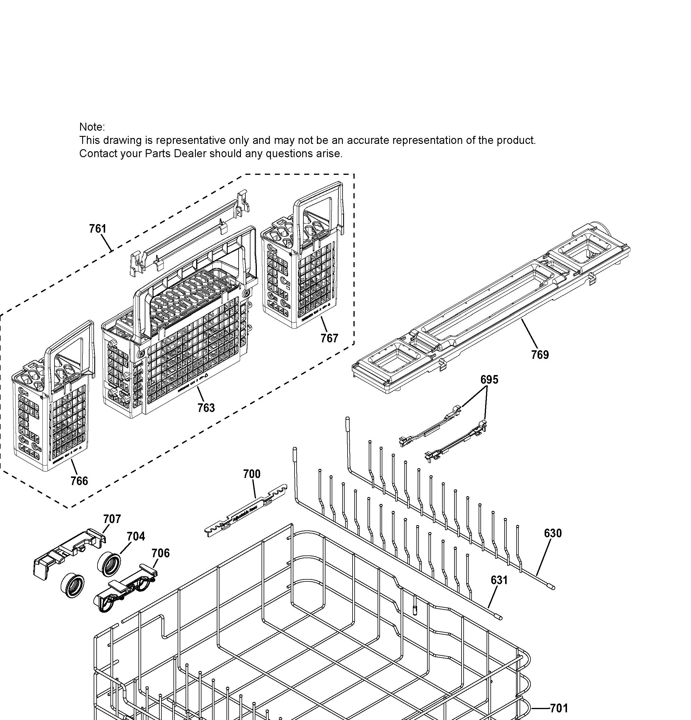 CDT866P2M4S1 Exploded View 5 appliance exploded-view parts diagram