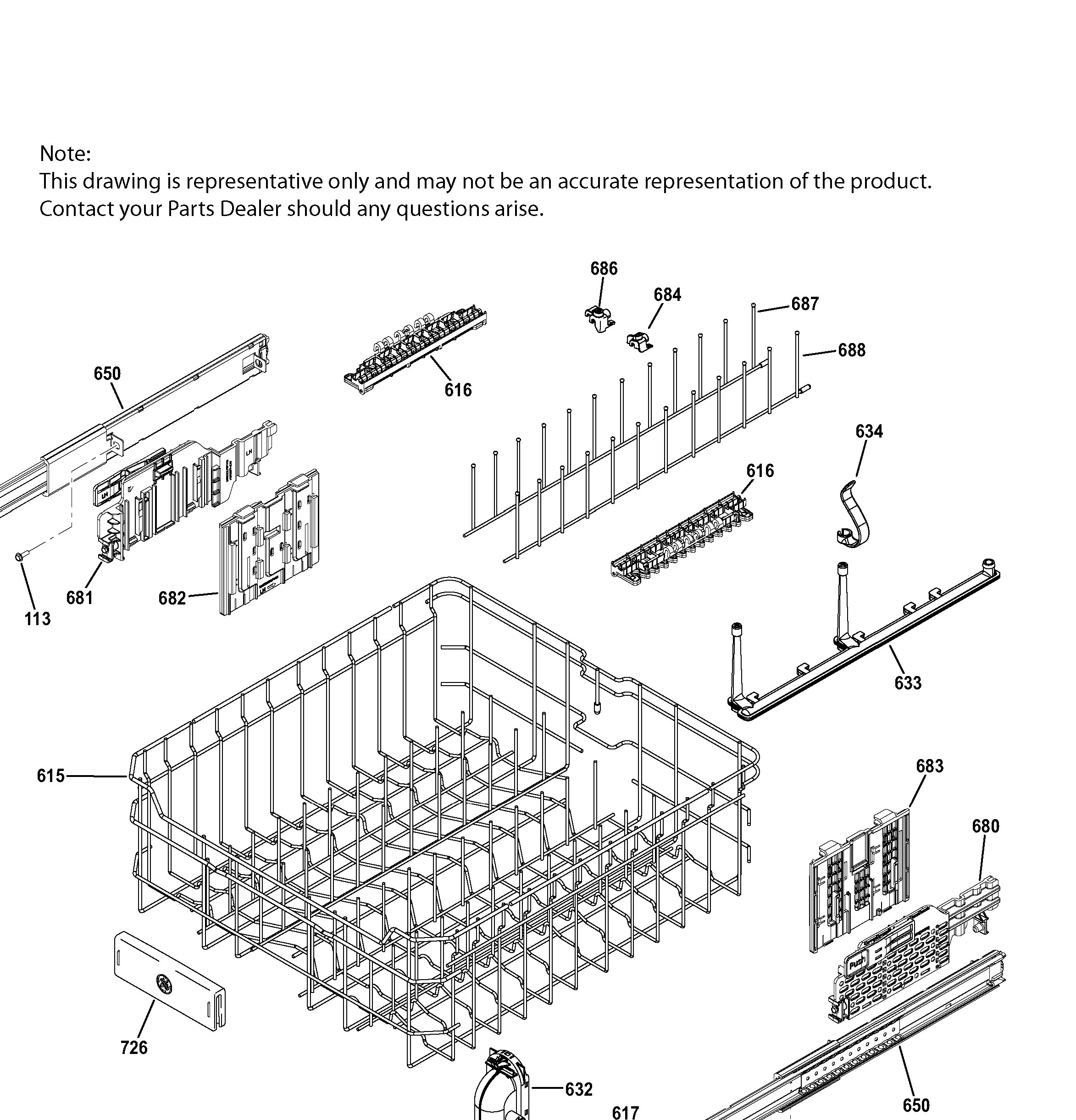 CDT866P2M4S1 Exploded View 4 appliance exploded-view parts diagram