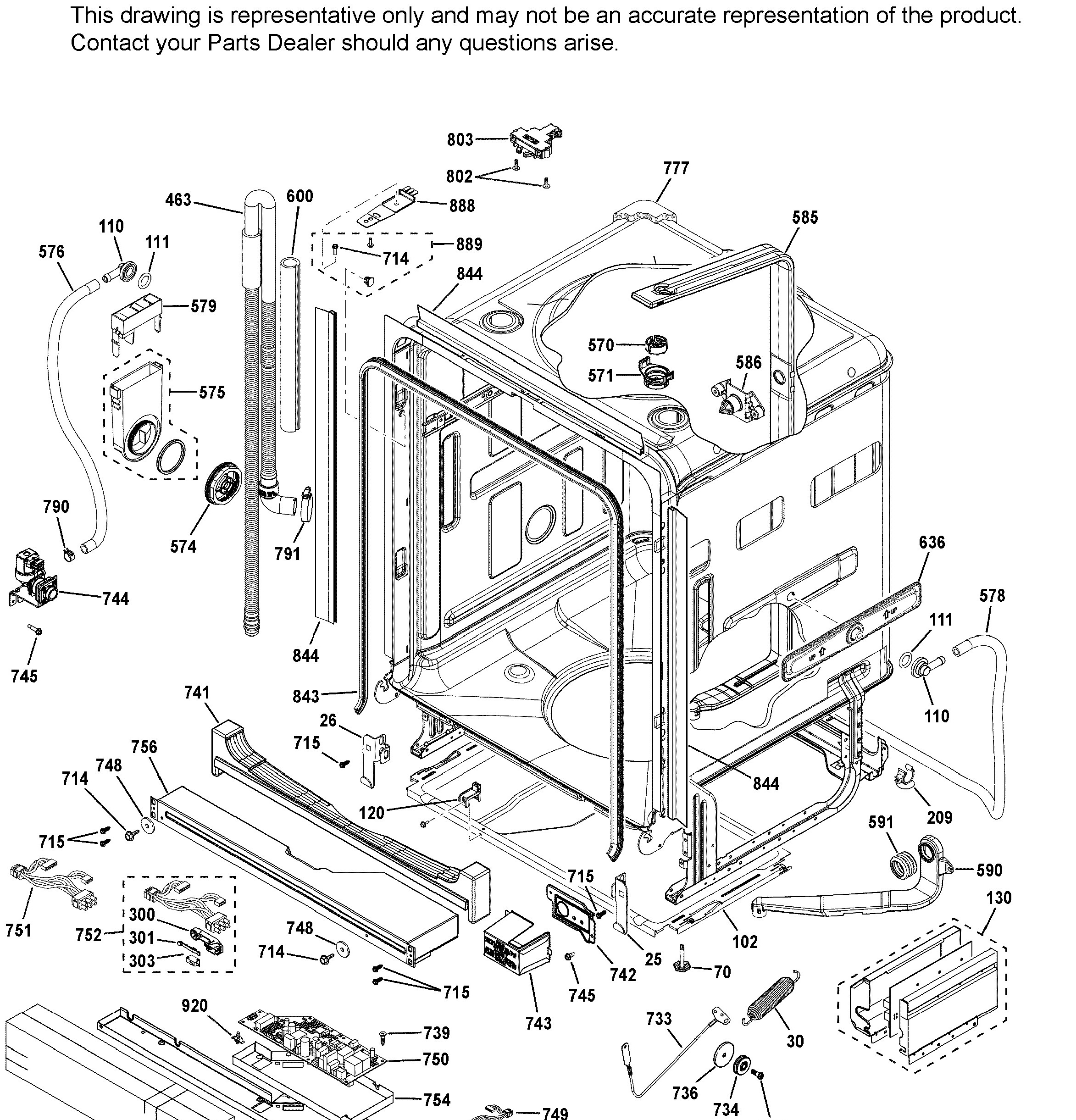 CDT866P2M4S1 Exploded View 2 appliance exploded-view parts diagram
