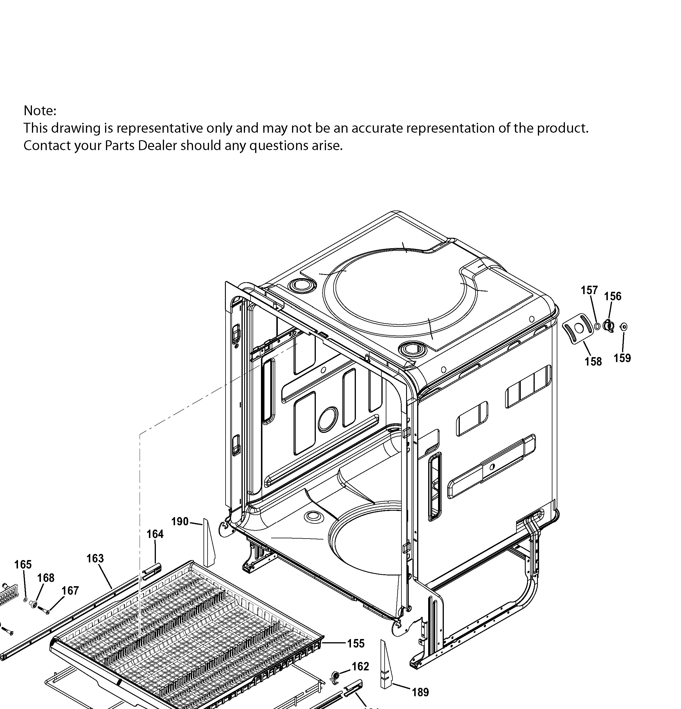 CDT866P2M4S1 Exploded View 3 appliance exploded-view parts diagram