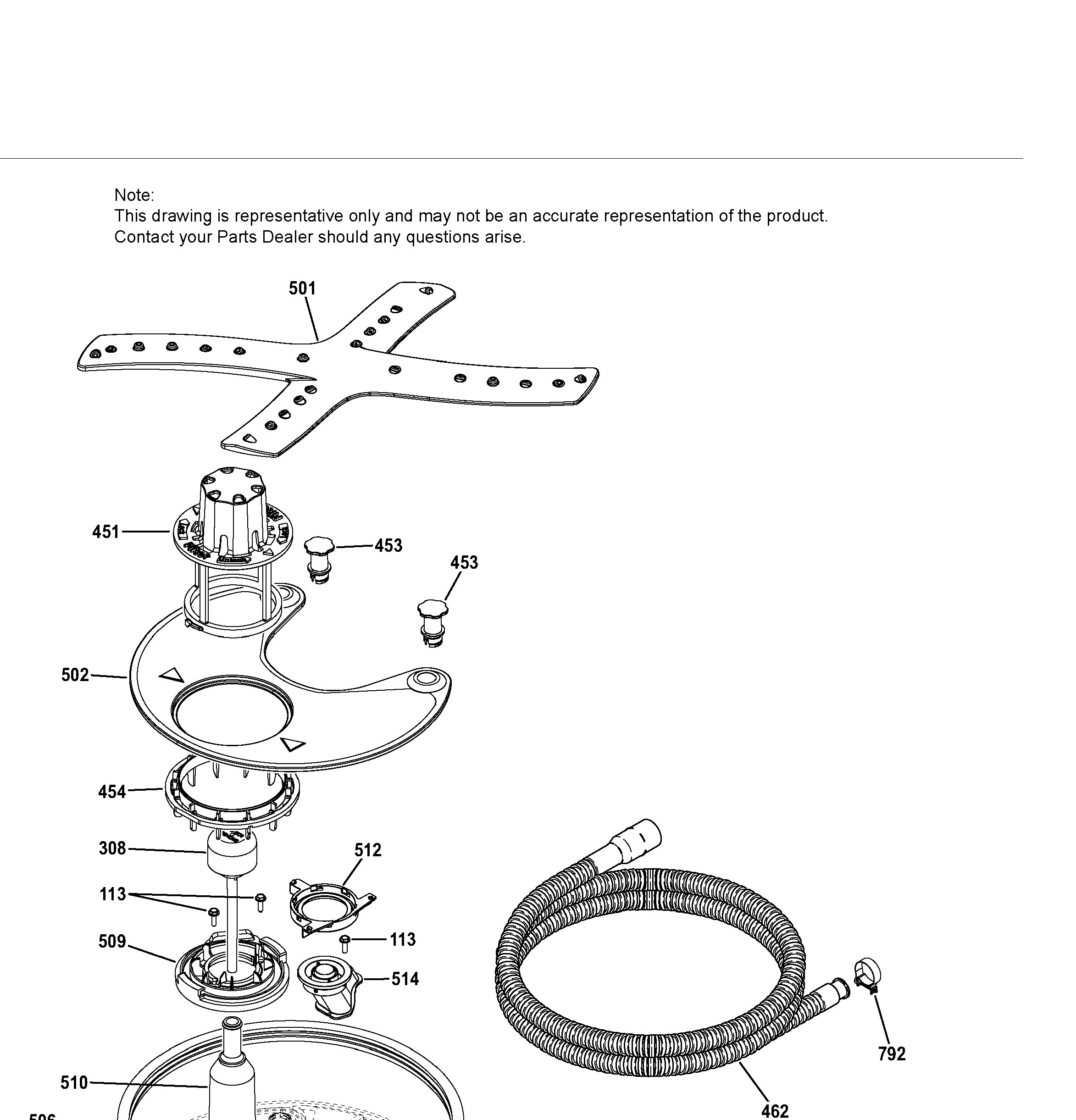 CDT866P3M4D1 Exploded View 6 appliance exploded-view parts diagram