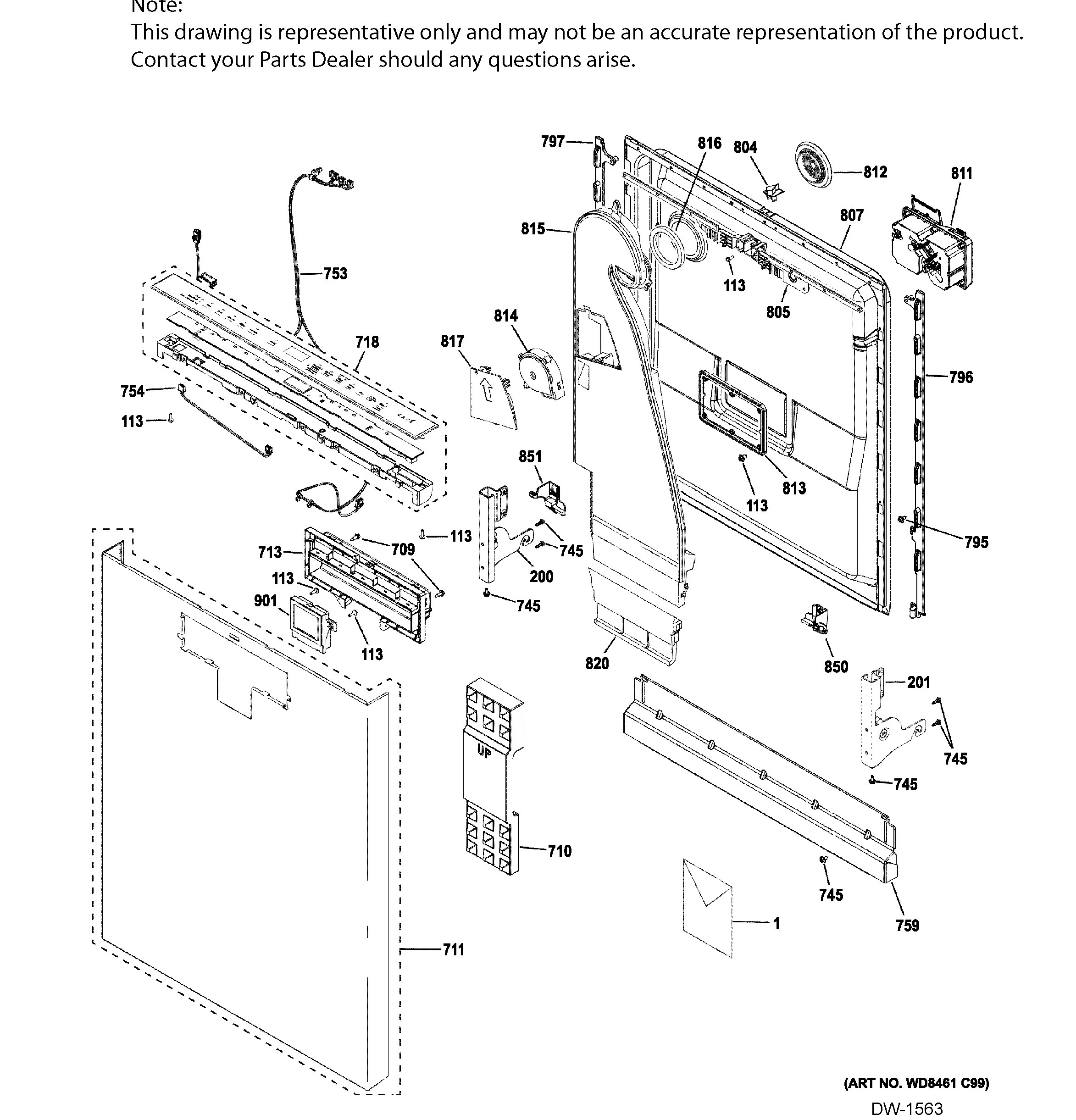CDT875M5N2S5 Exploded View 2 appliance exploded-view parts diagram