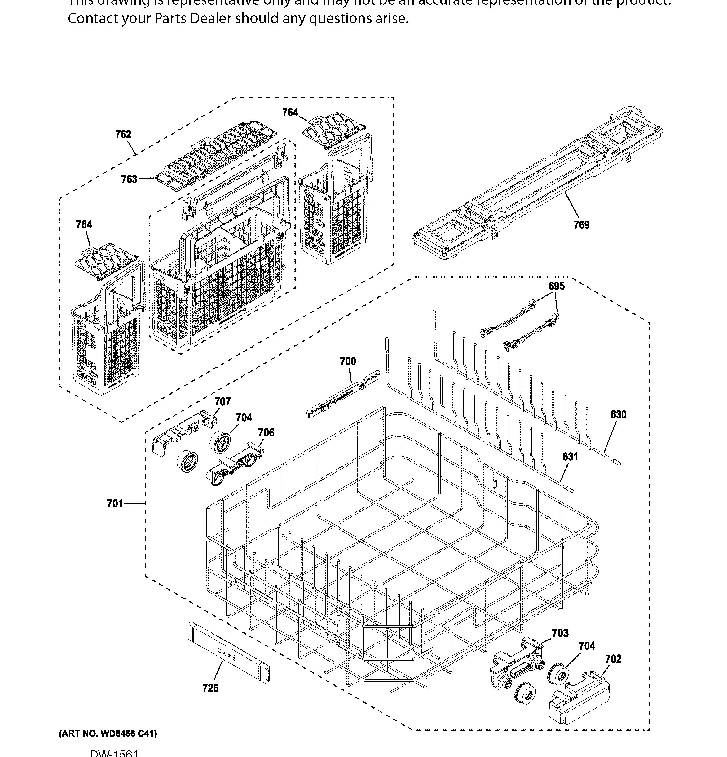 CDT875P2N2S1 Exploded View 5 appliance exploded-view parts diagram