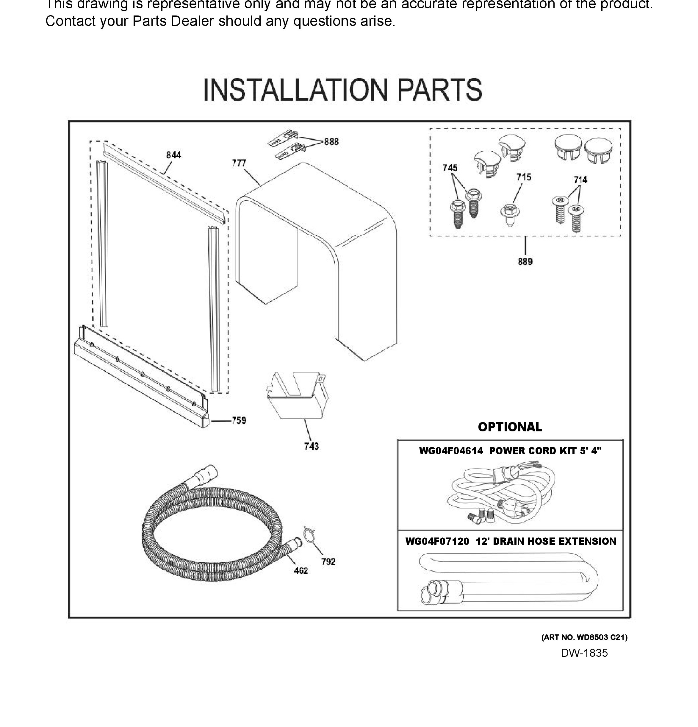CDT875P4NBW2 Exploded View 1 appliance exploded-view parts diagram