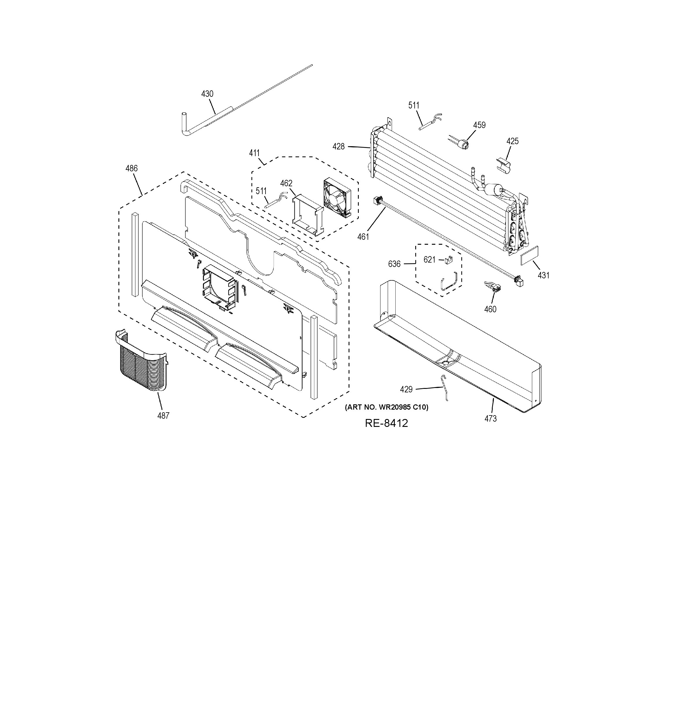 CFE28TP2MES1 Exploded View 6 appliance exploded-view parts diagram