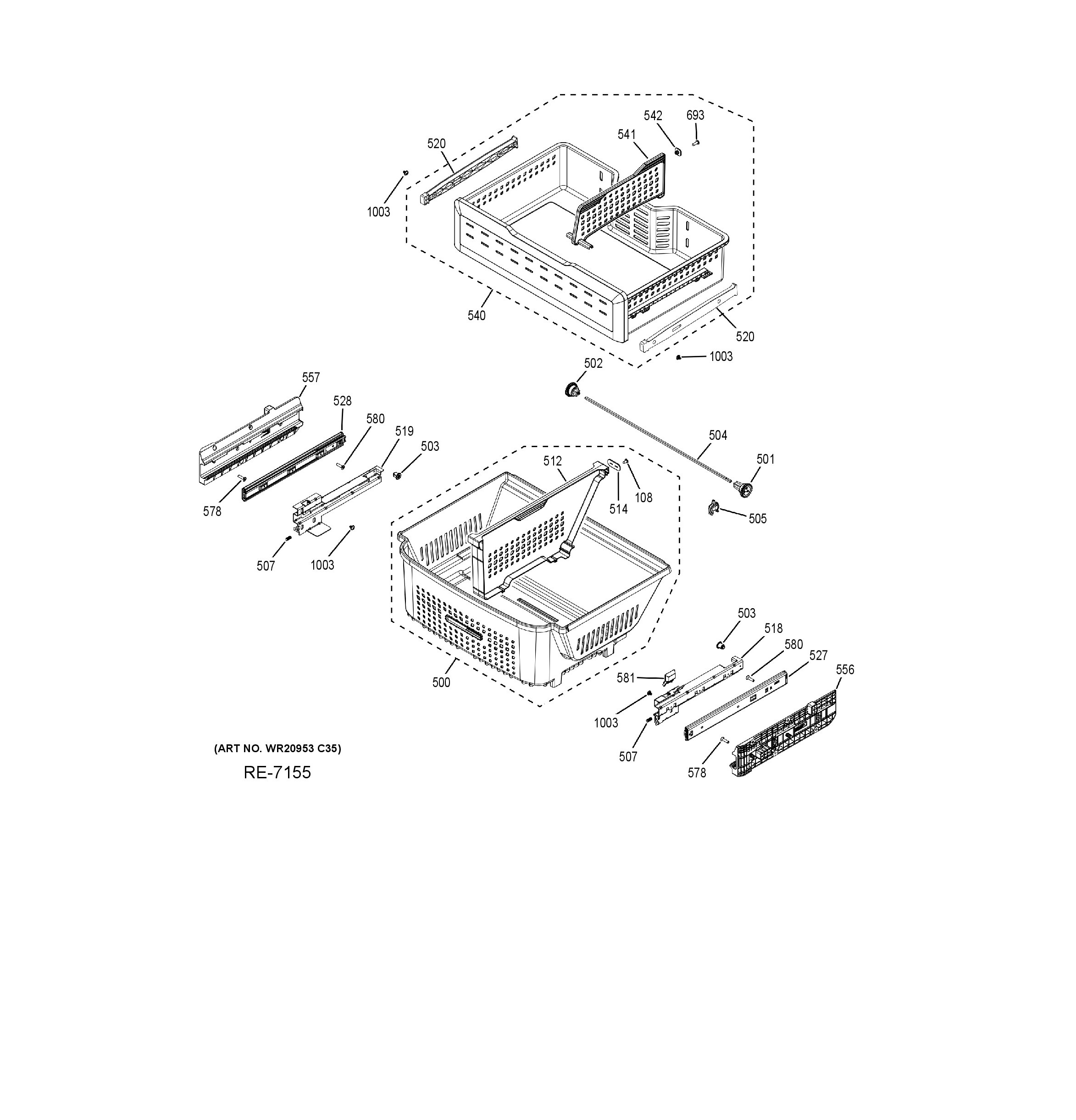 CFE28TP2MES1 Exploded View 7 appliance exploded-view parts diagram