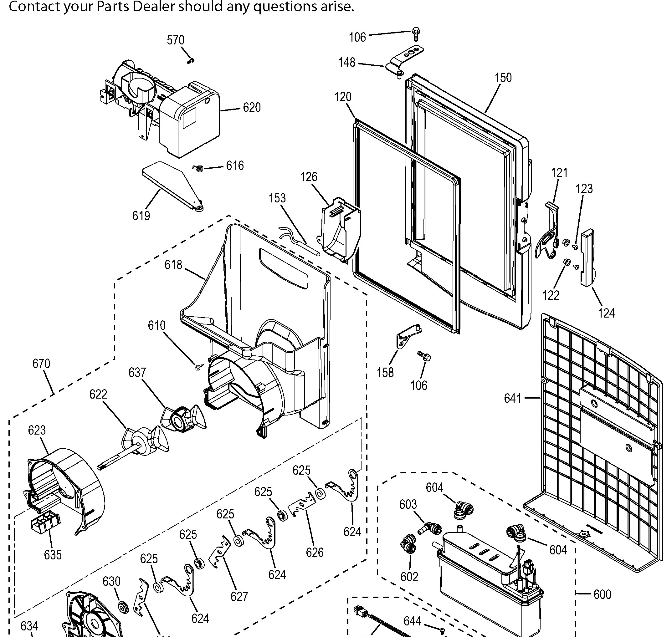 CFE28TSHDSS Exploded View 8 appliance exploded-view parts diagram