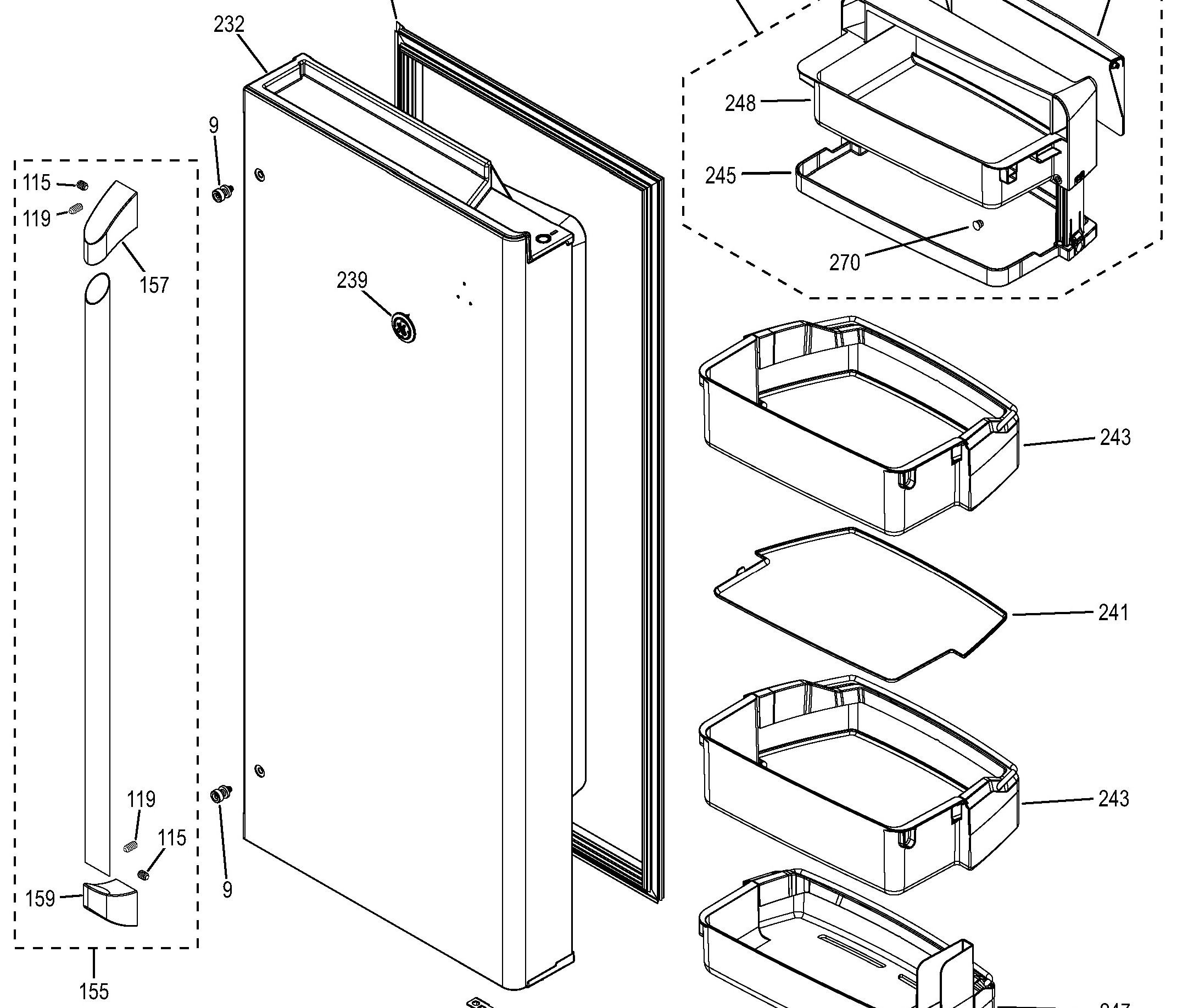CFE28TSHDSS Exploded View 5 appliance exploded-view parts diagram