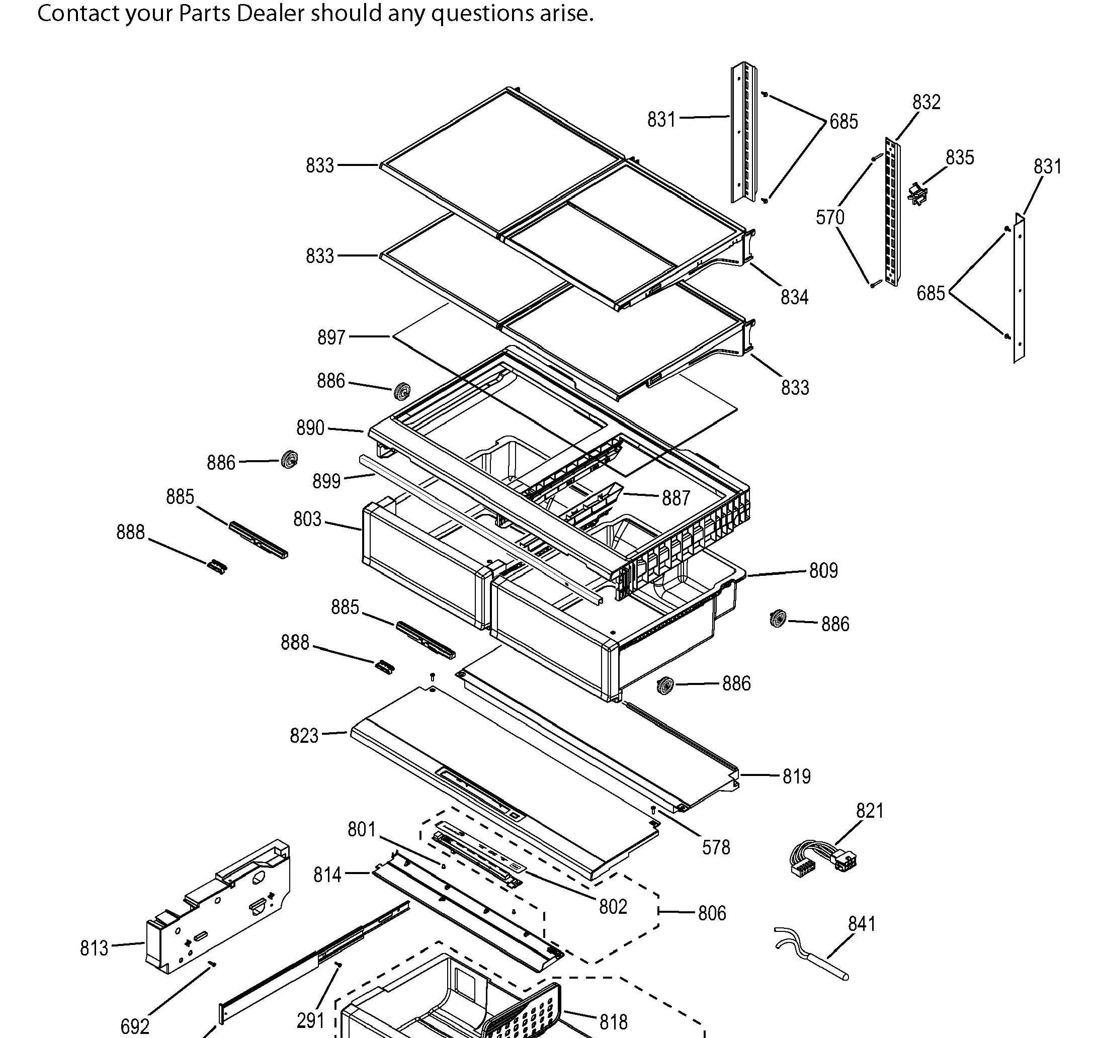CFE28TSHDSS Exploded View 10 appliance exploded-view parts diagram