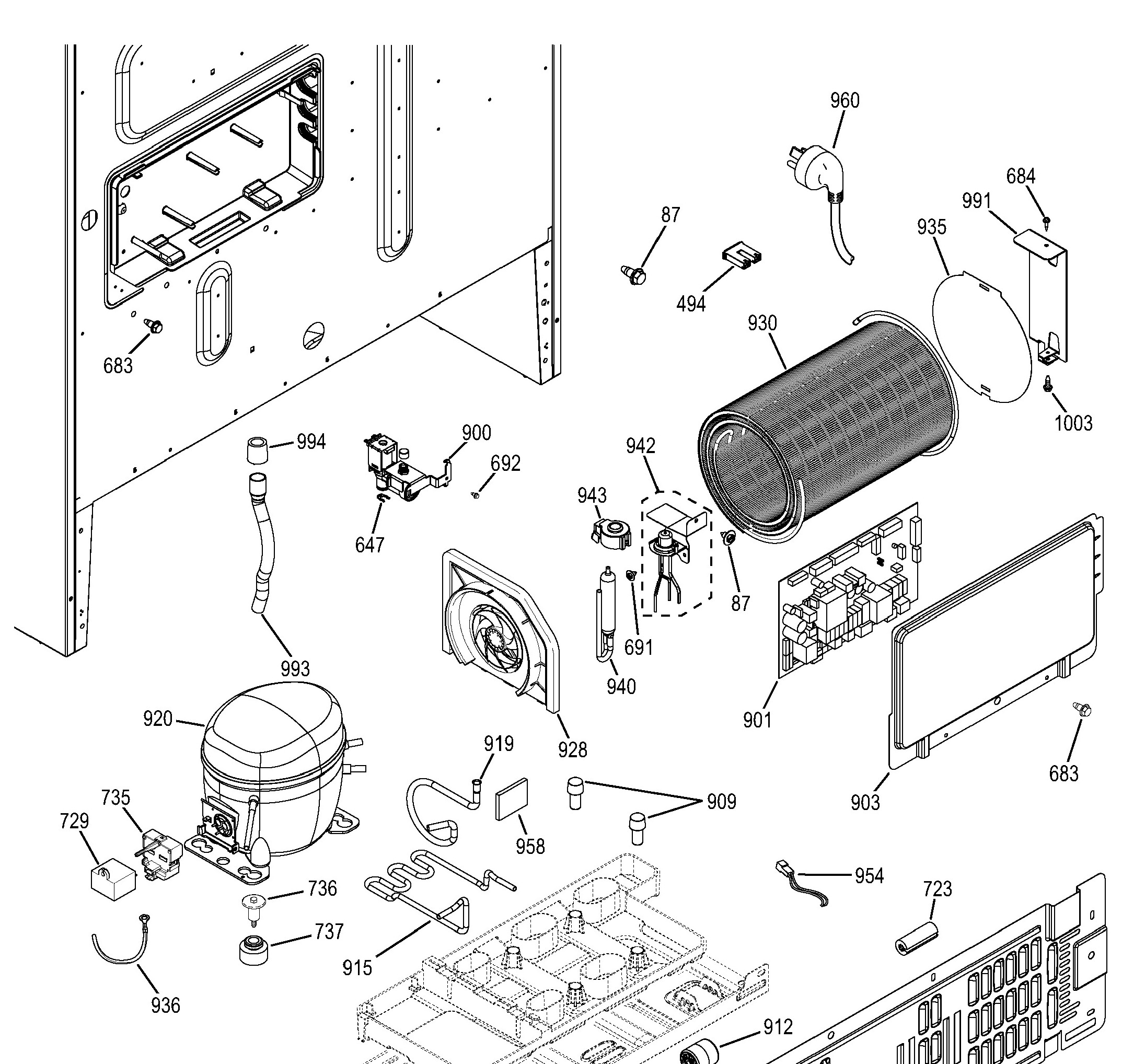 CFE28TSHGSS Exploded View 3 appliance exploded-view parts diagram