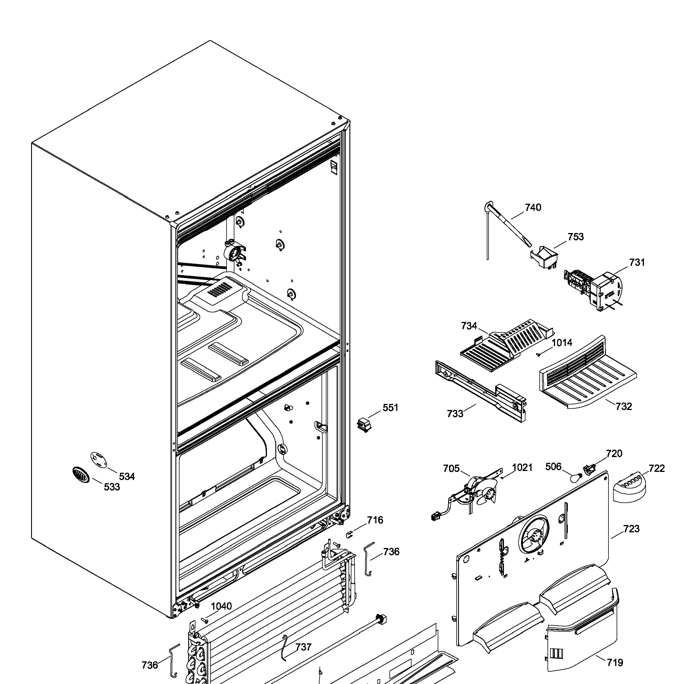 CFE28TSHGSS Exploded View 9 appliance exploded-view parts diagram
