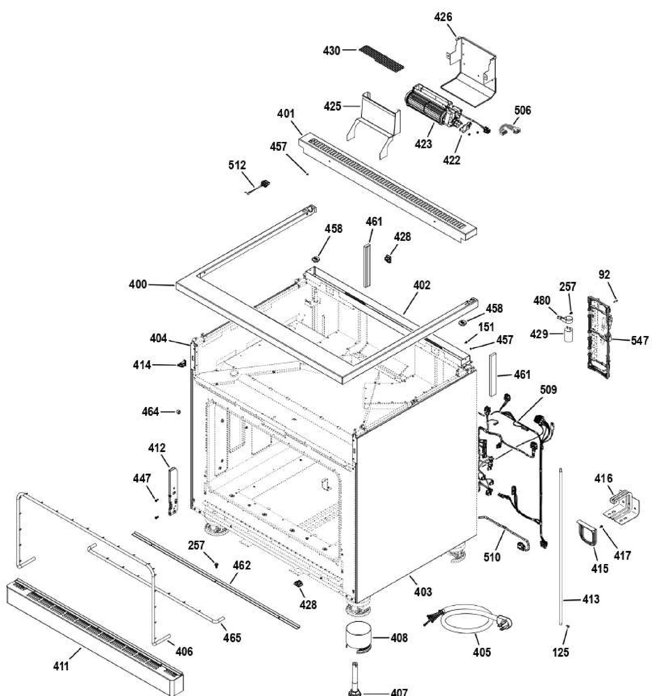 CGY366P4T1W2 Exploded View 6 appliance exploded-view parts diagram
