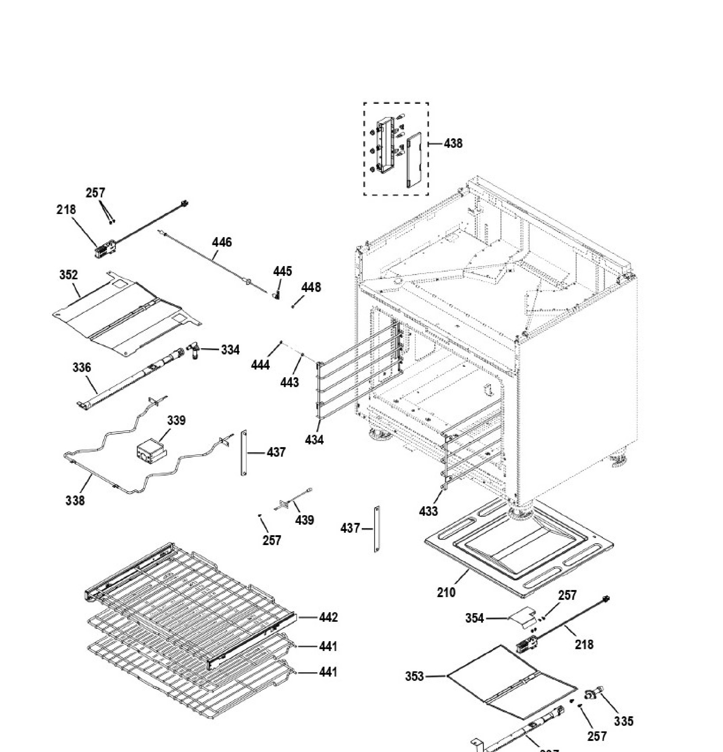 CGY366P4T1W2 Exploded View 5 appliance exploded-view parts diagram
