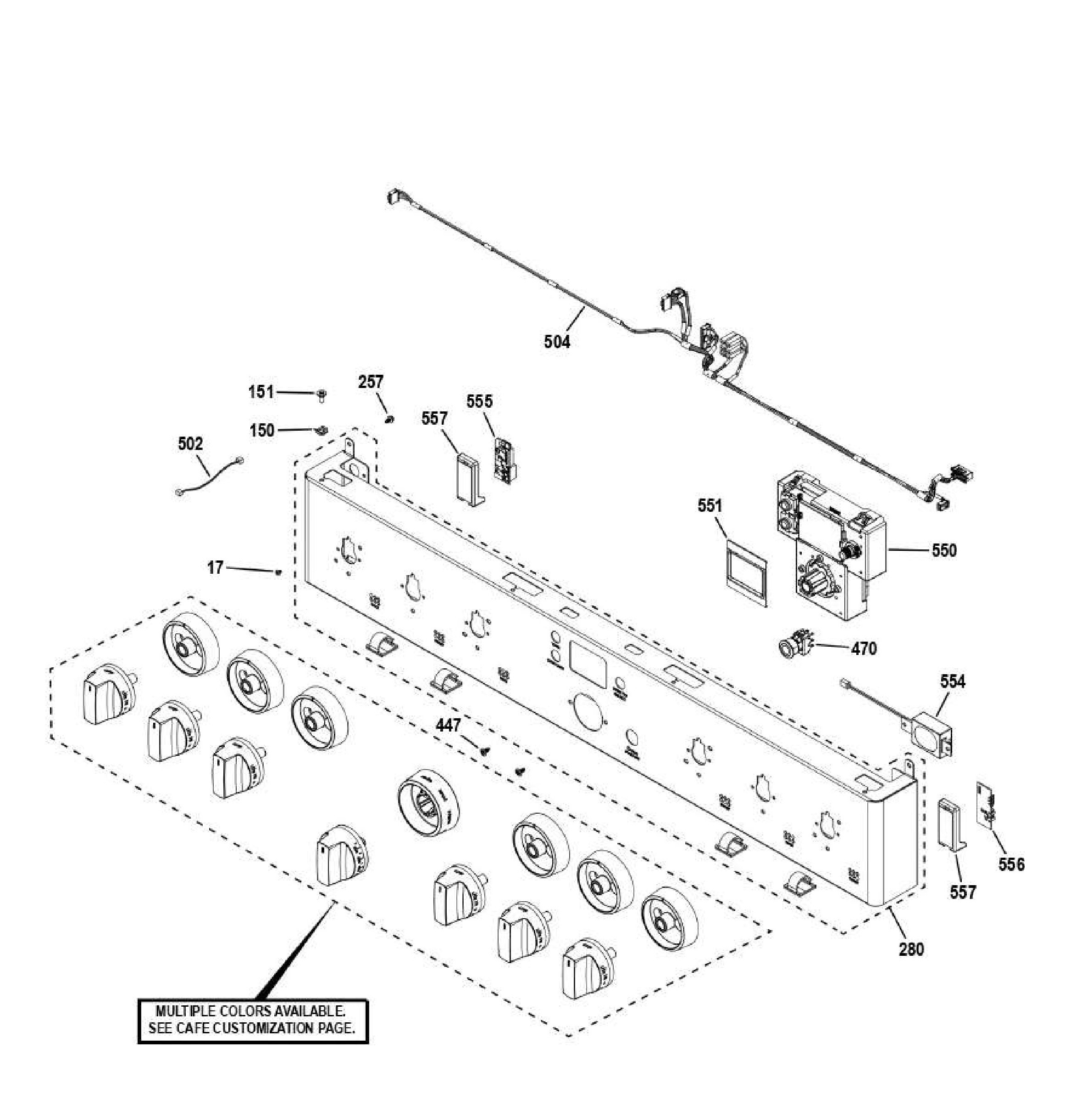 CGY366P4T1W2 Exploded View 3 appliance exploded-view parts diagram
