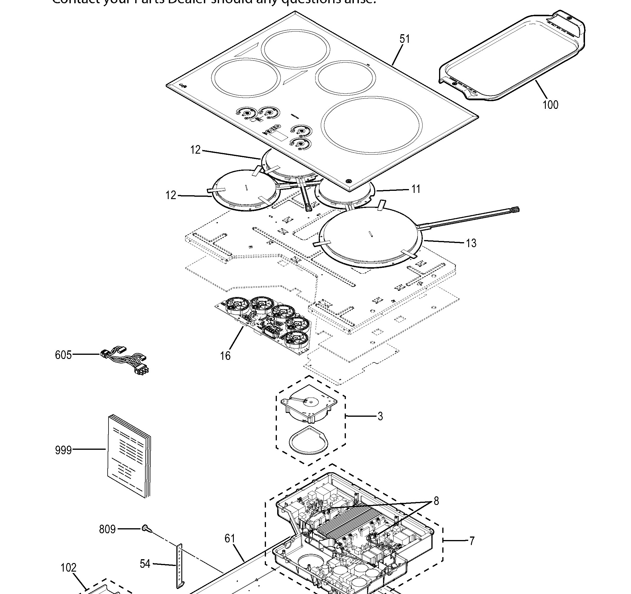 CHP9530SJ1SS Exploded View 1 appliance exploded-view parts diagram