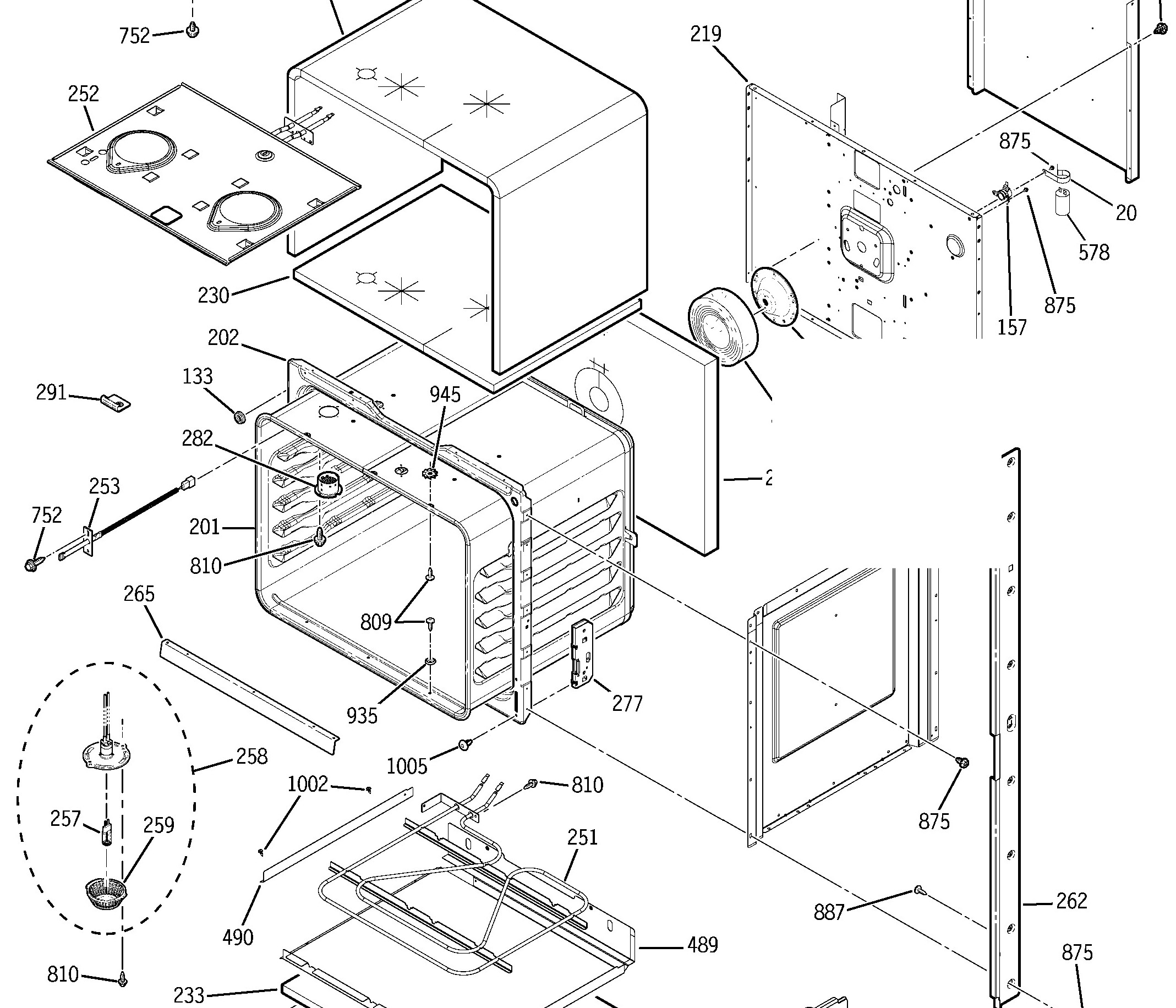 CT9050SH1SS Exploded View 6 appliance exploded-view parts diagram