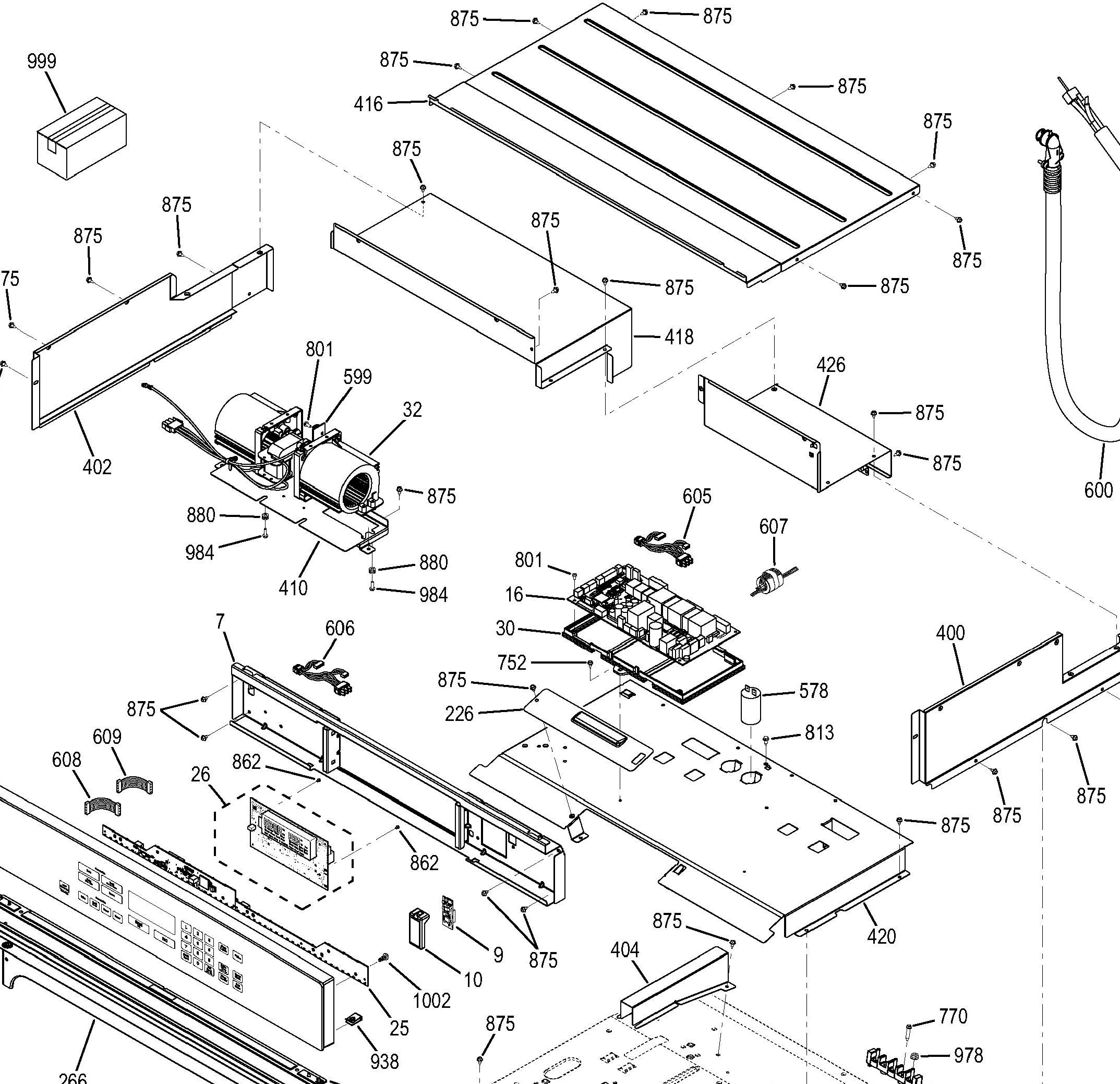CT9050SH1SS Exploded View 2 appliance exploded-view parts diagram