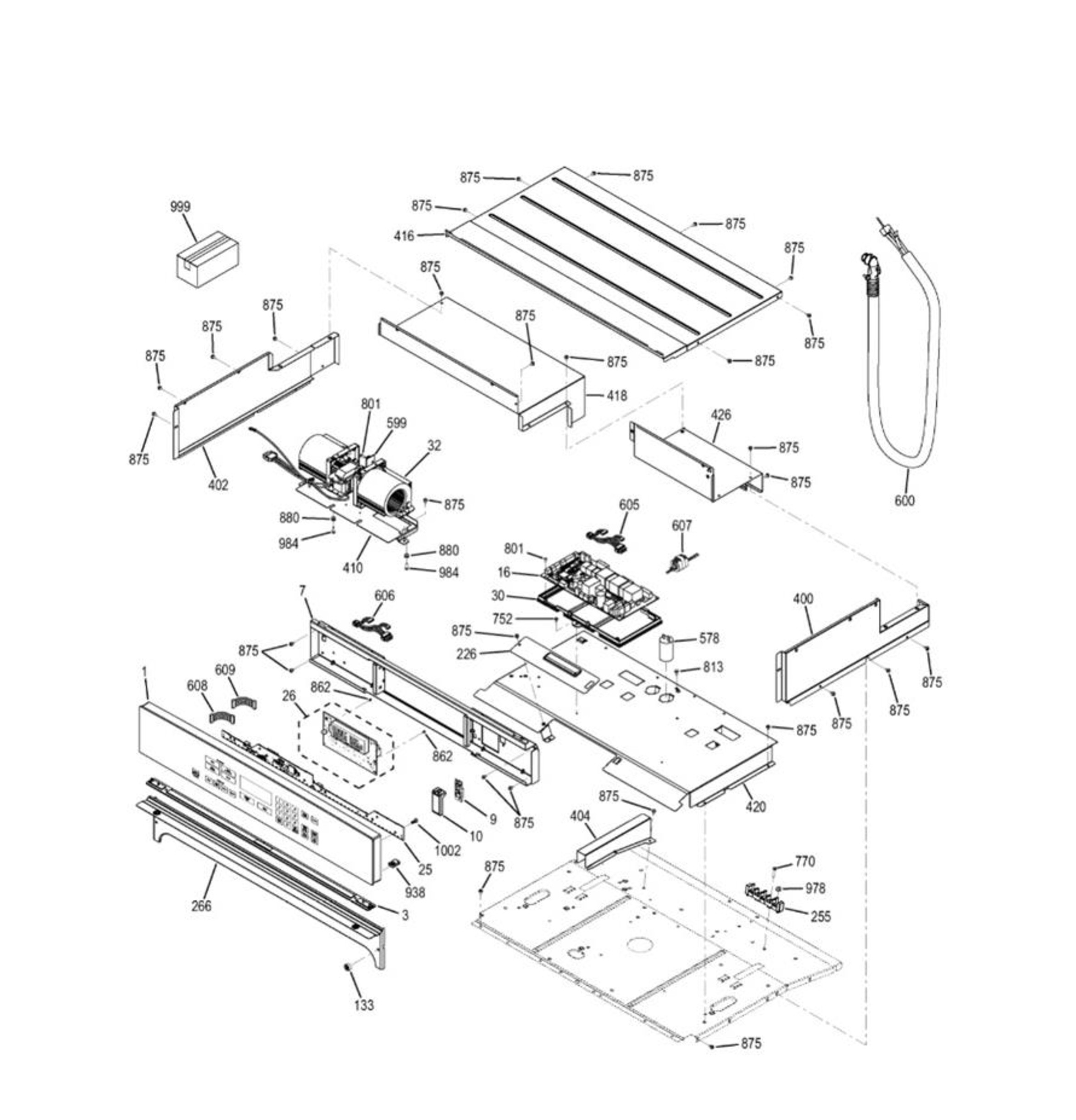 CT9050SHSS Exploded View 1 appliance exploded-view parts diagram