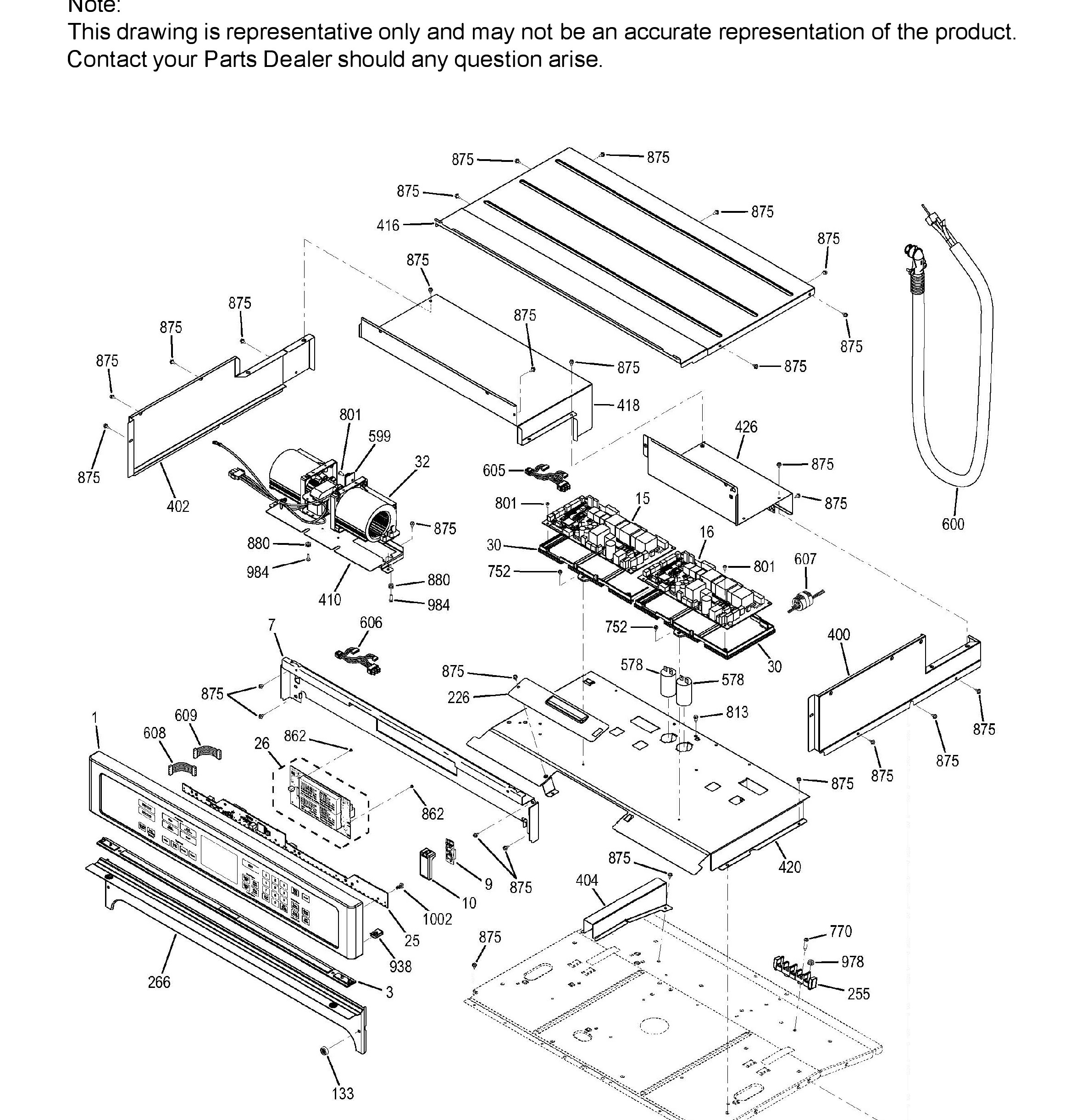 CT9550SH3SS Exploded View 1 appliance exploded-view parts diagram
