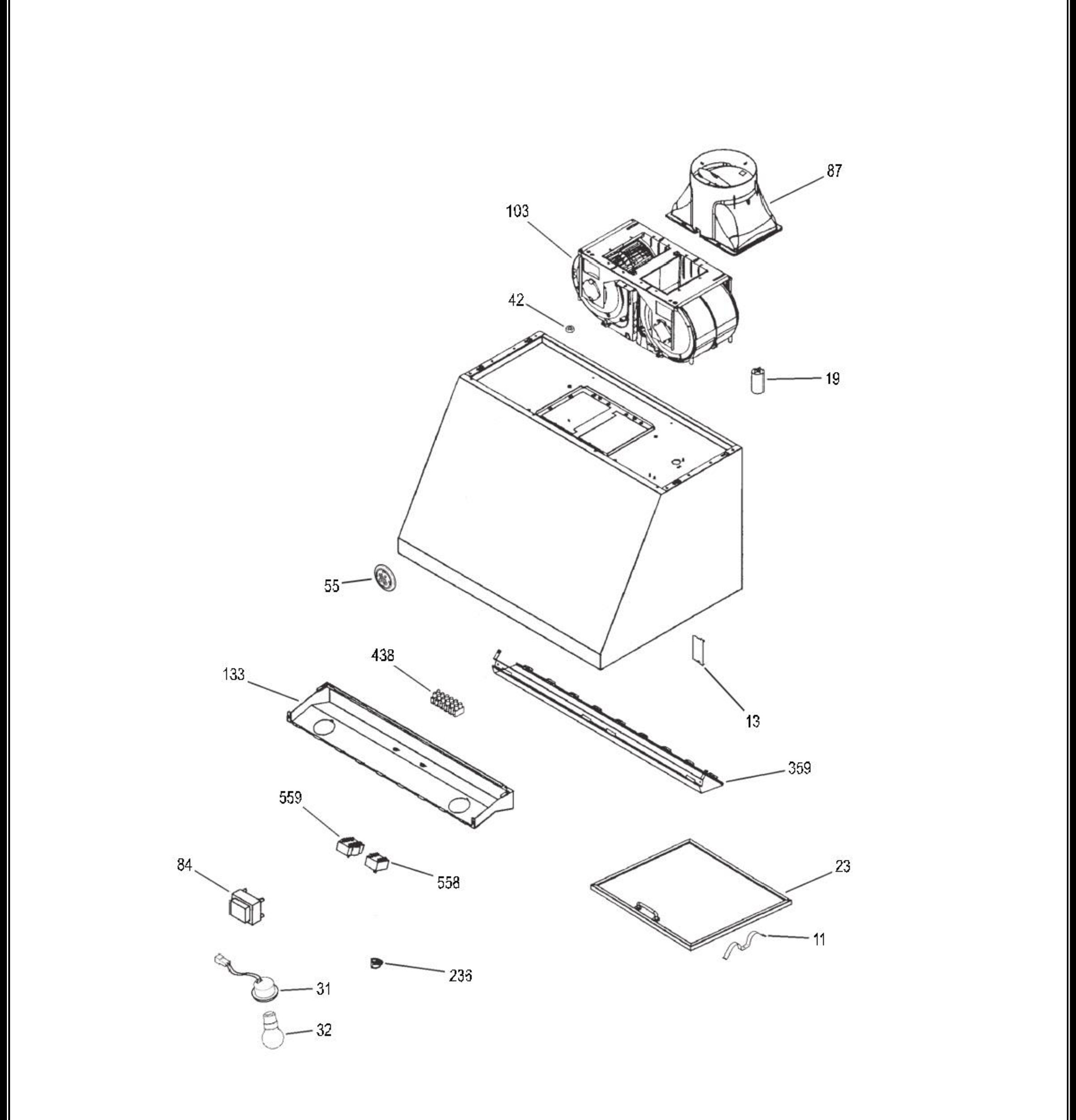 CV936M1SS Exploded View 1 appliance exploded-view parts diagram