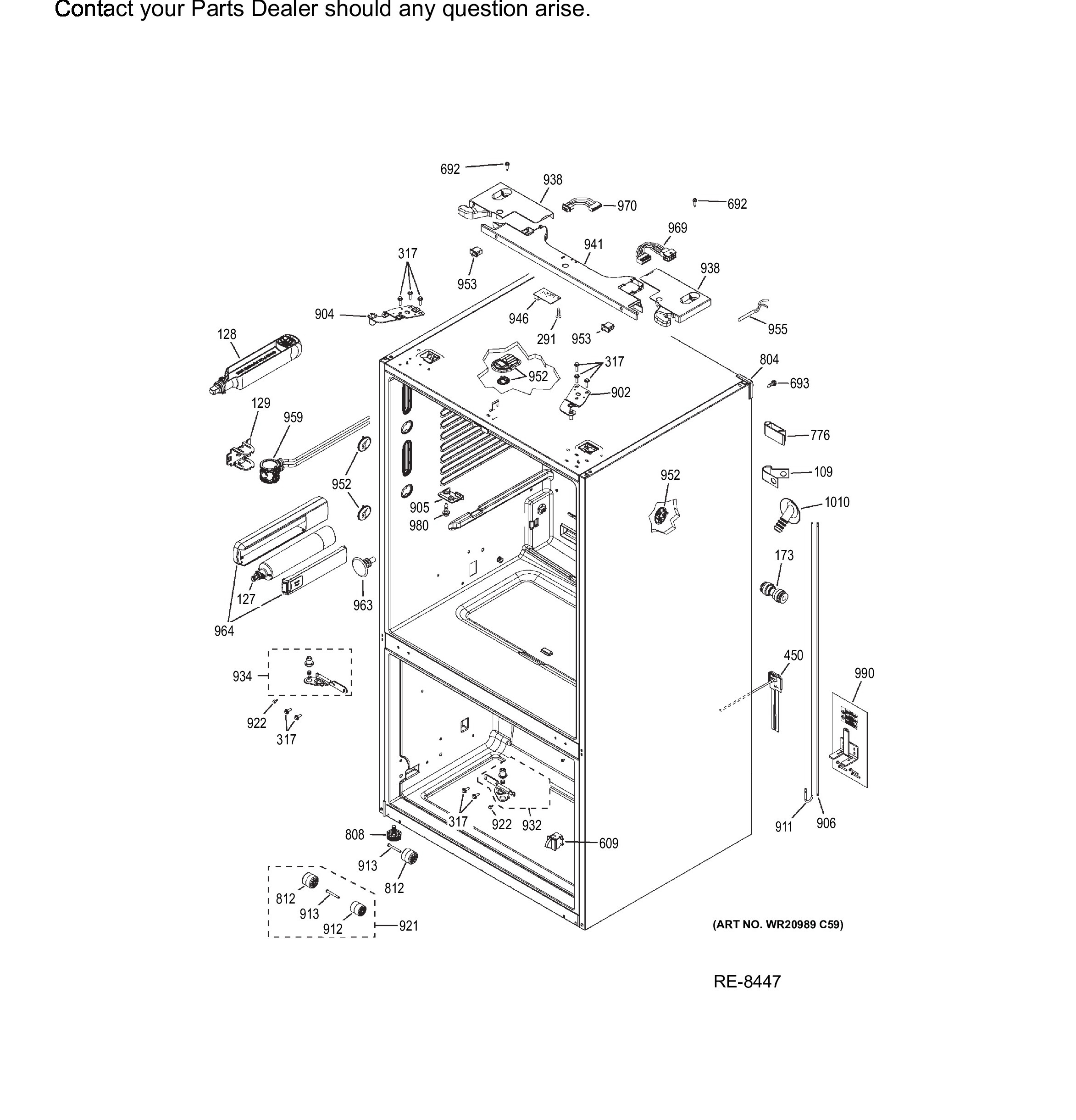 CWE23SP2MGS1 Exploded View 3 appliance exploded-view parts diagram