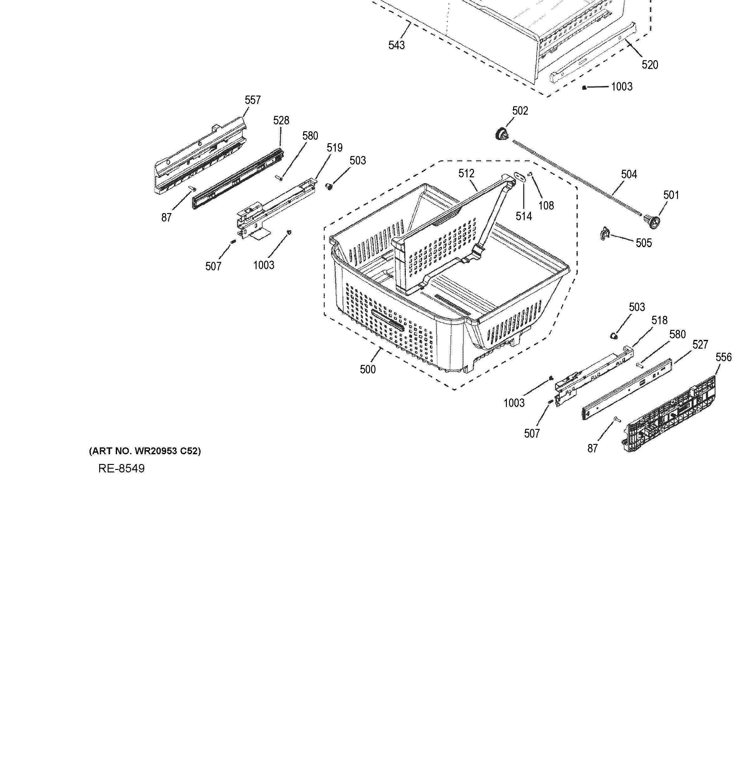 CWE23SP2MHS1 Exploded View 9 appliance exploded-view parts diagram