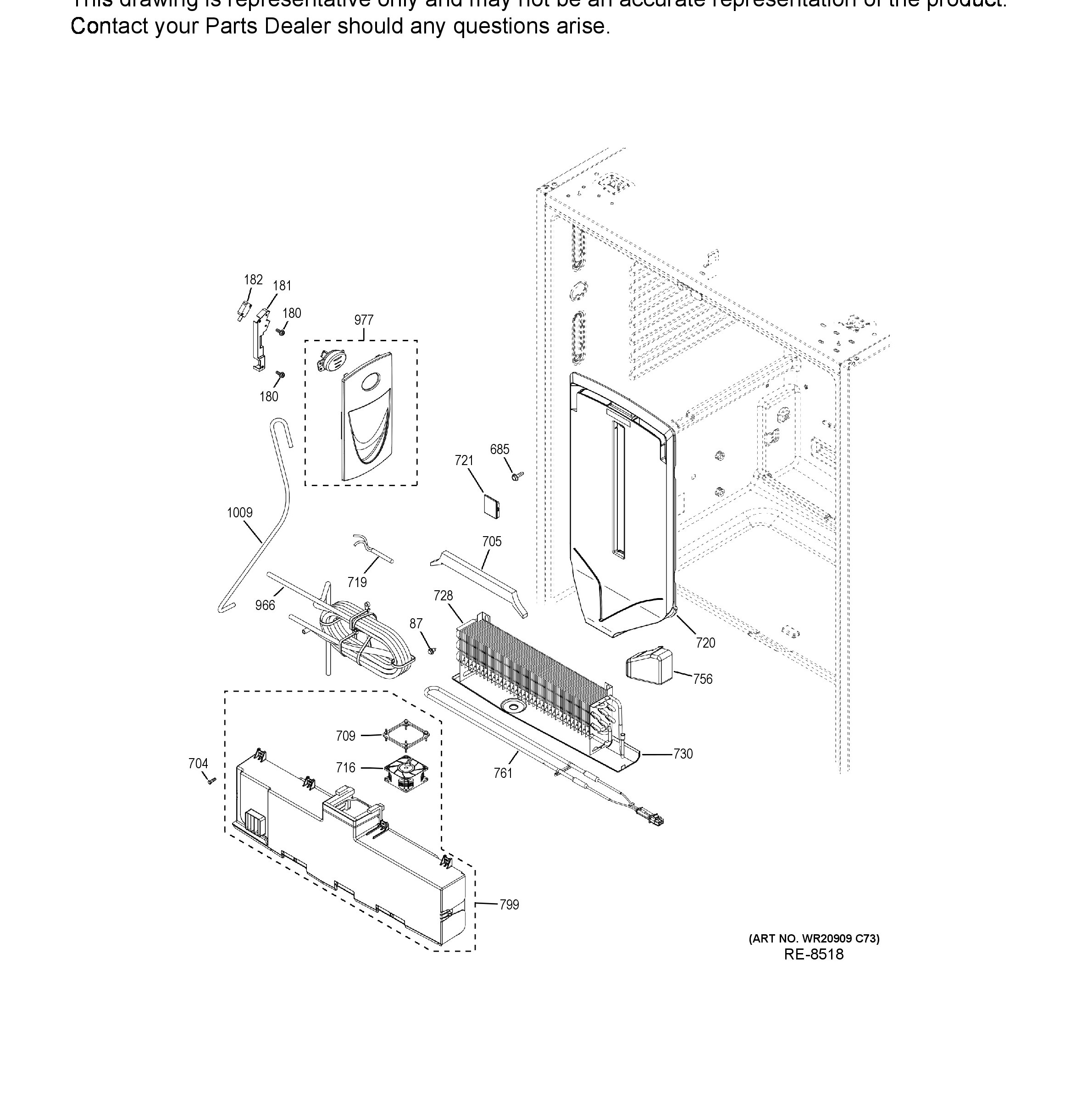 CWE23SP3MFD1 Exploded View 9 appliance exploded-view parts diagram