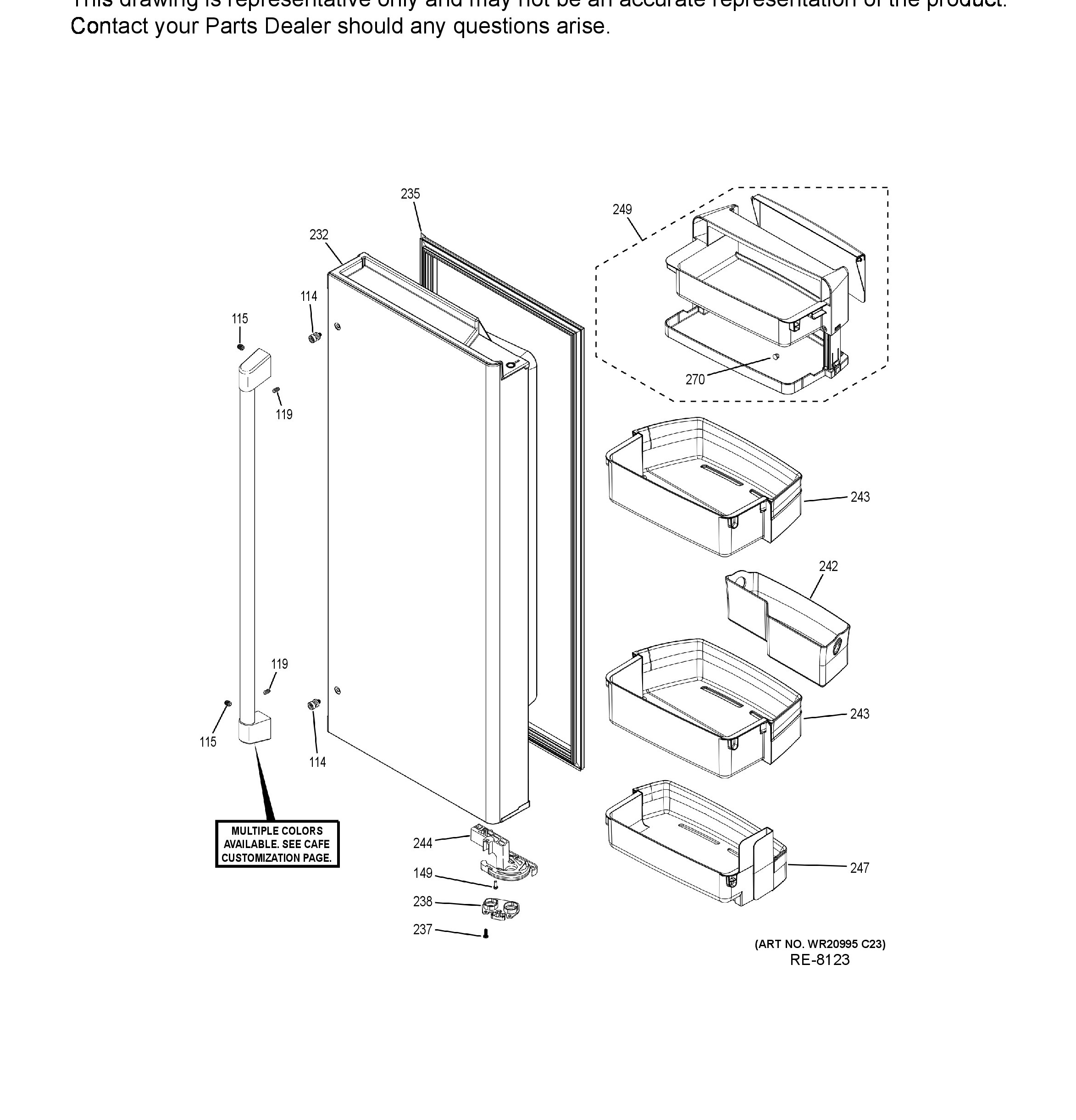 CWE23SP3MFD1 Exploded View 6 appliance exploded-view parts diagram