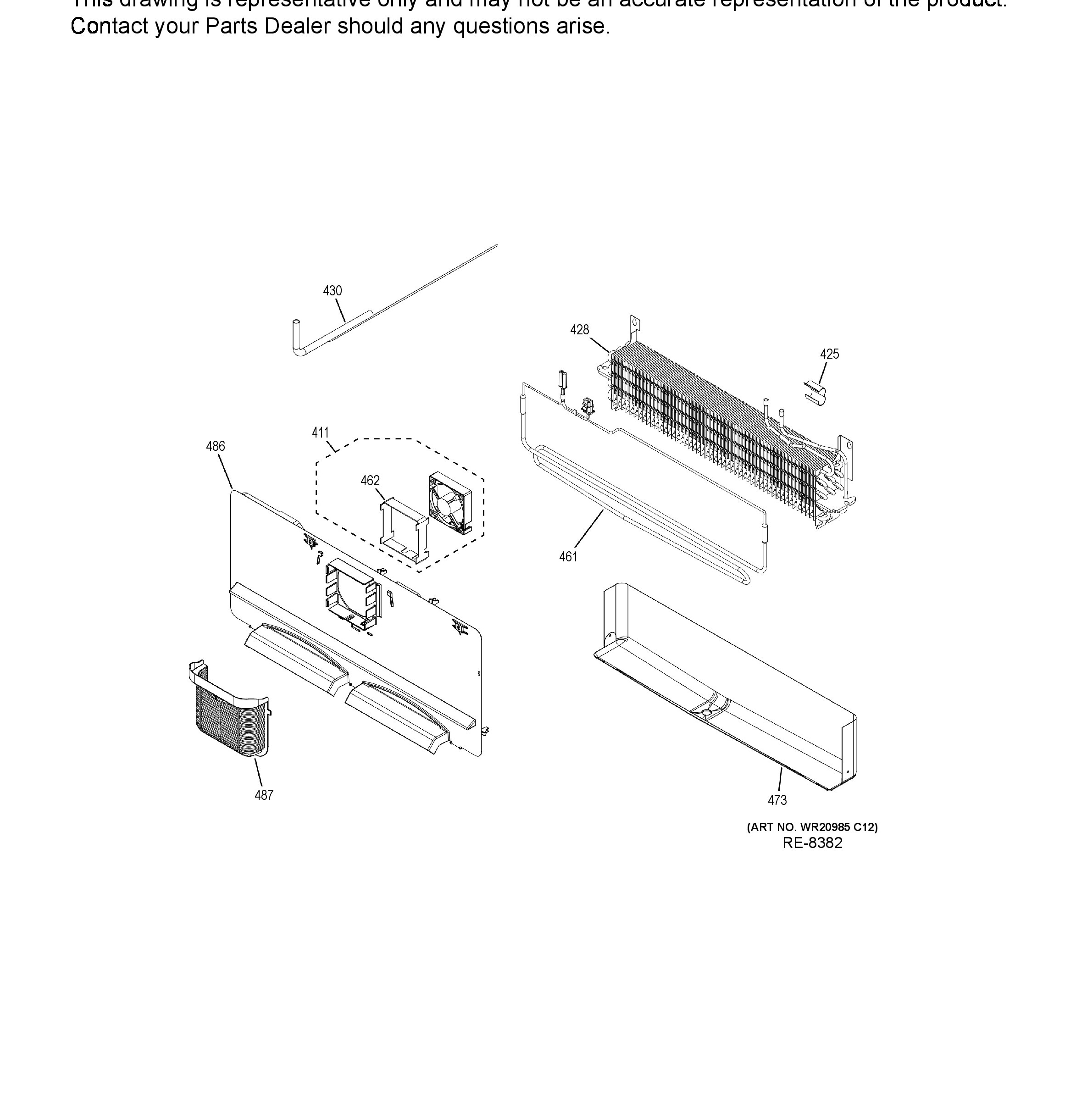 CWE23SP3MFD1 Exploded View 7 appliance exploded-view parts diagram