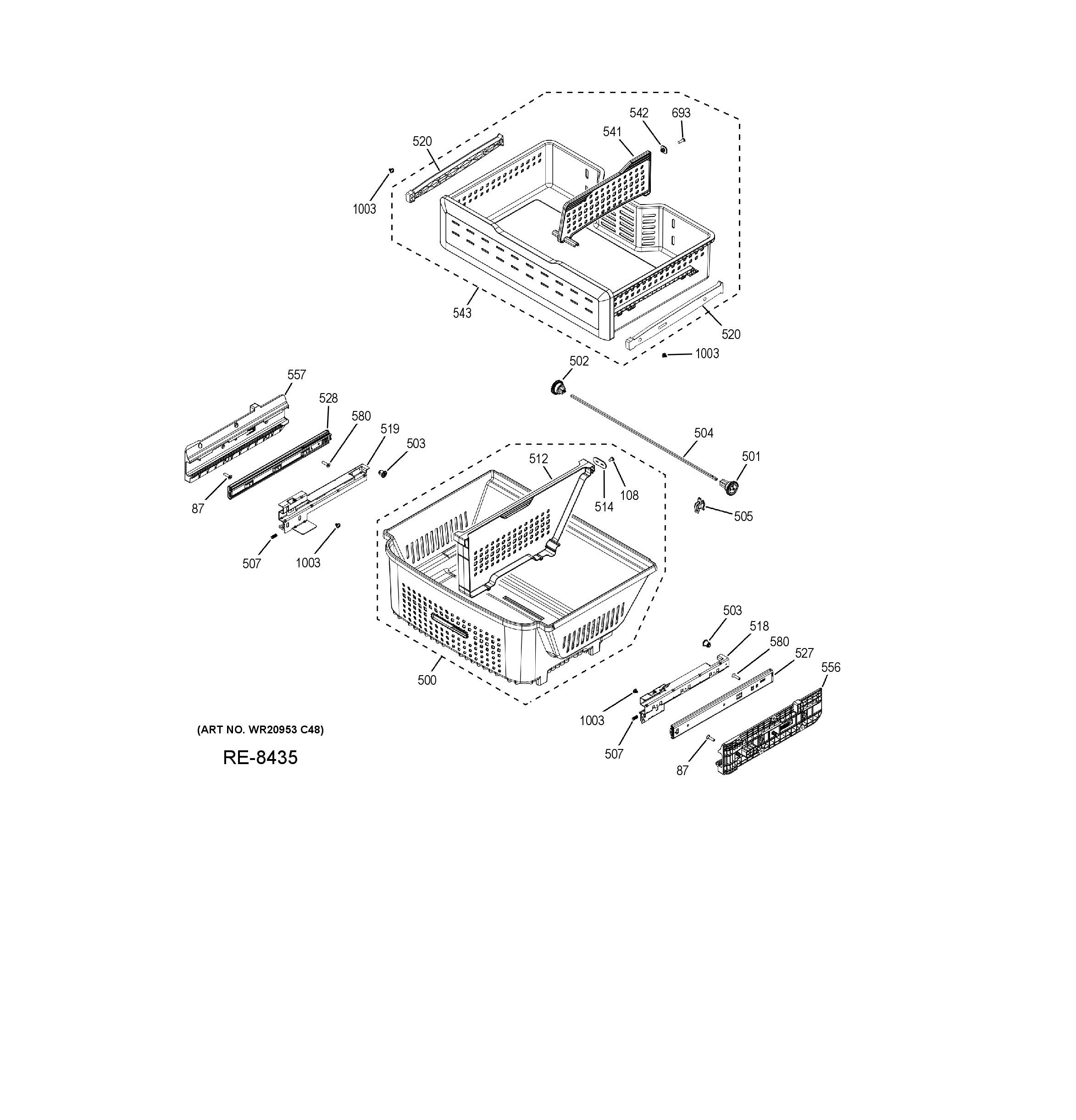 CYE22TP2MNS1 Exploded View 7 appliance exploded-view parts diagram
