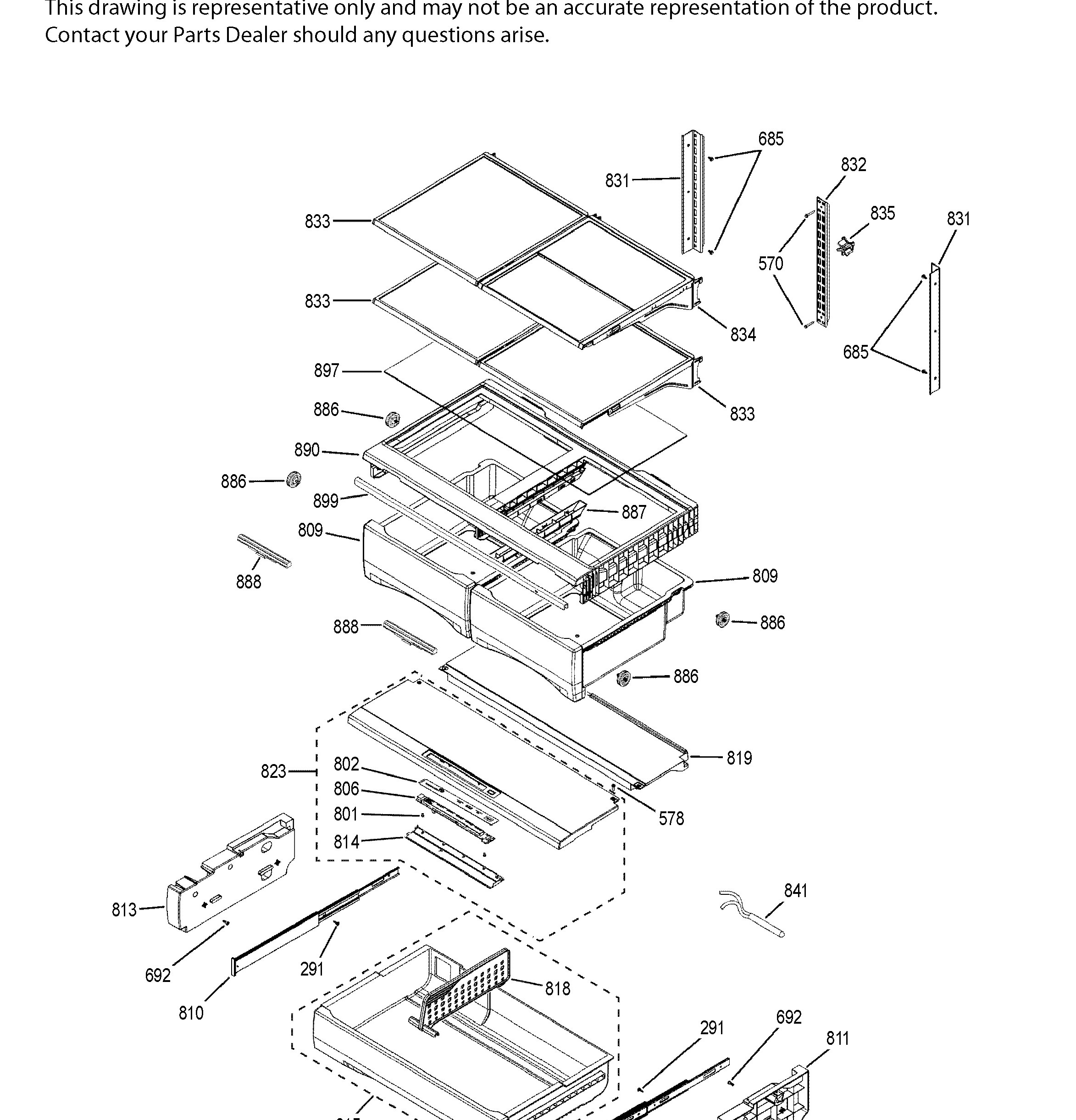 CYE22TP4MIW2 Exploded View 6 appliance exploded-view parts diagram