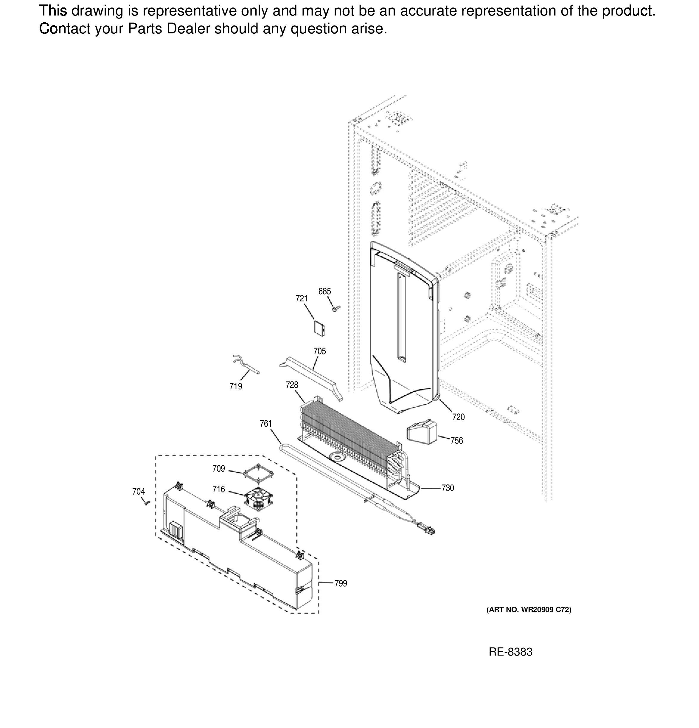 CYE22UP2MFS1 Exploded View 7 appliance exploded-view parts diagram