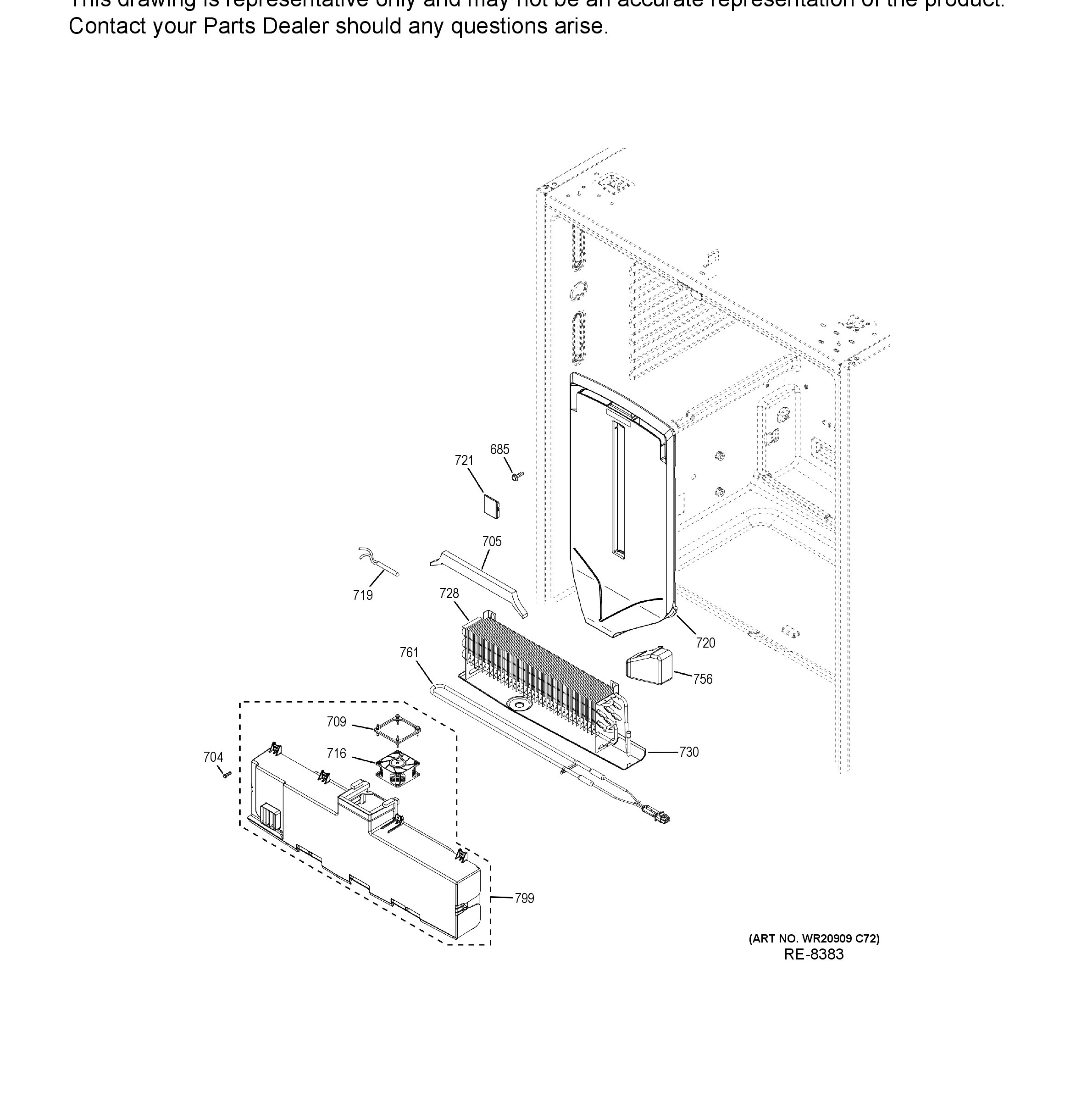 CYE22UP2MKS1 Exploded View 13 appliance exploded-view parts diagram