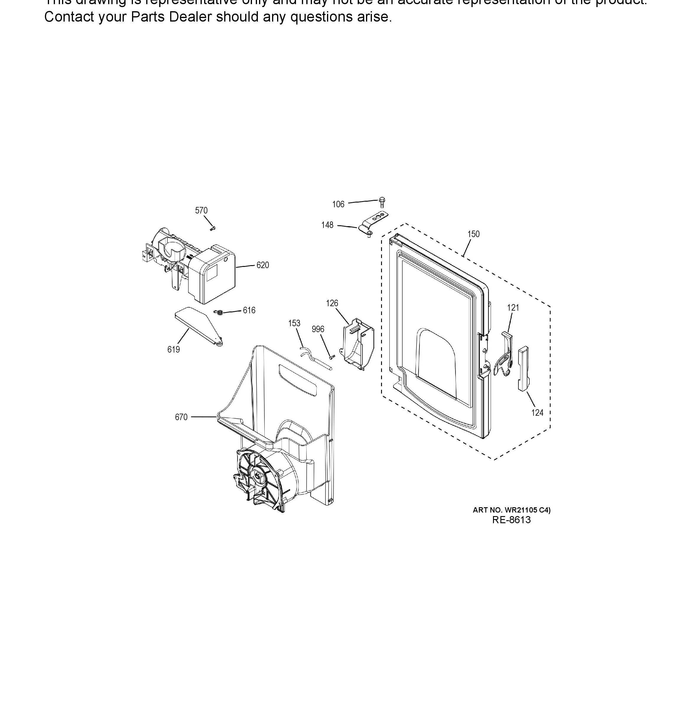 CYE22UP2MKS1 Exploded View 11 appliance exploded-view parts diagram