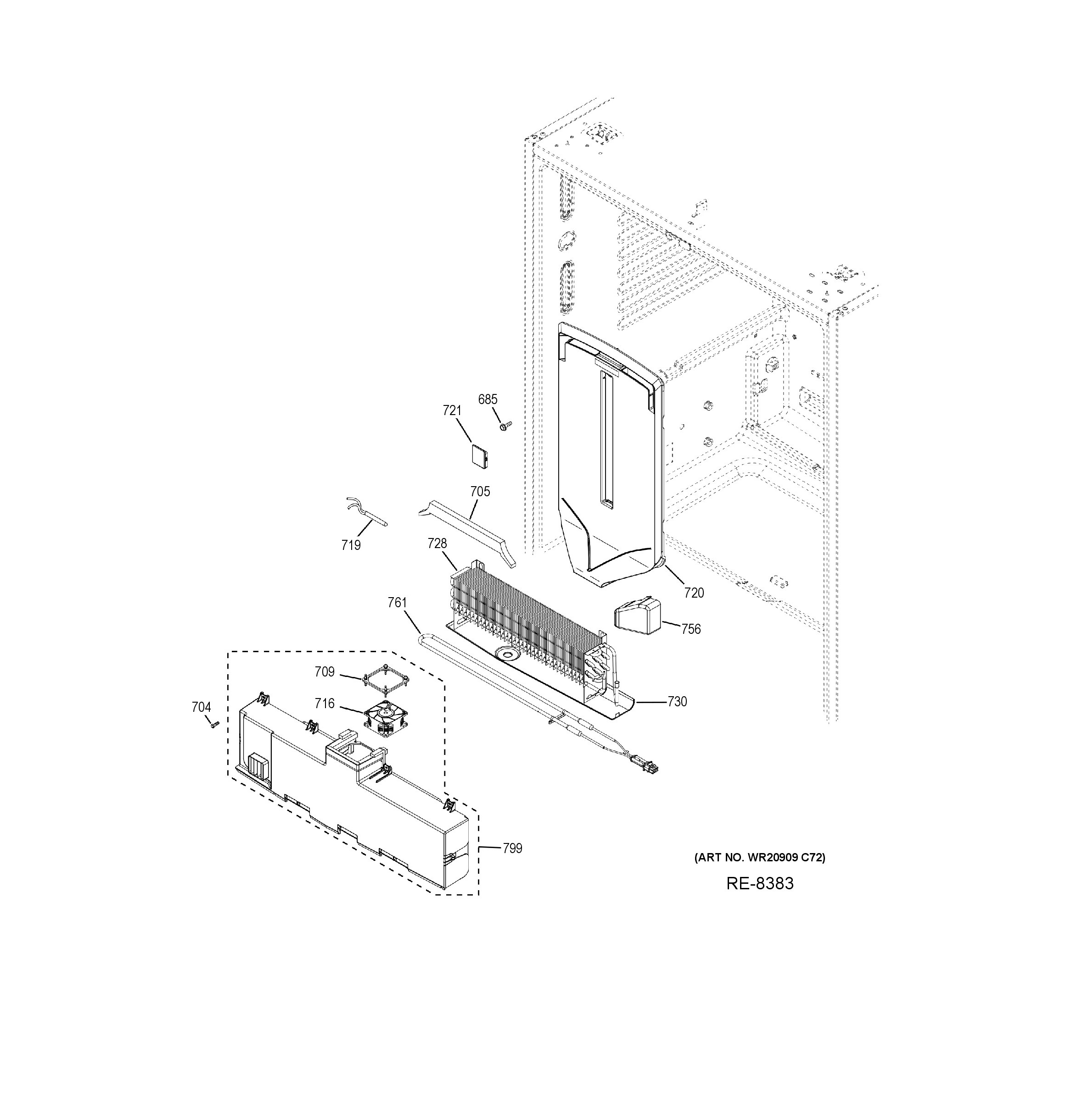 CYE22UP2MNS1 Exploded View 10 appliance exploded-view parts diagram