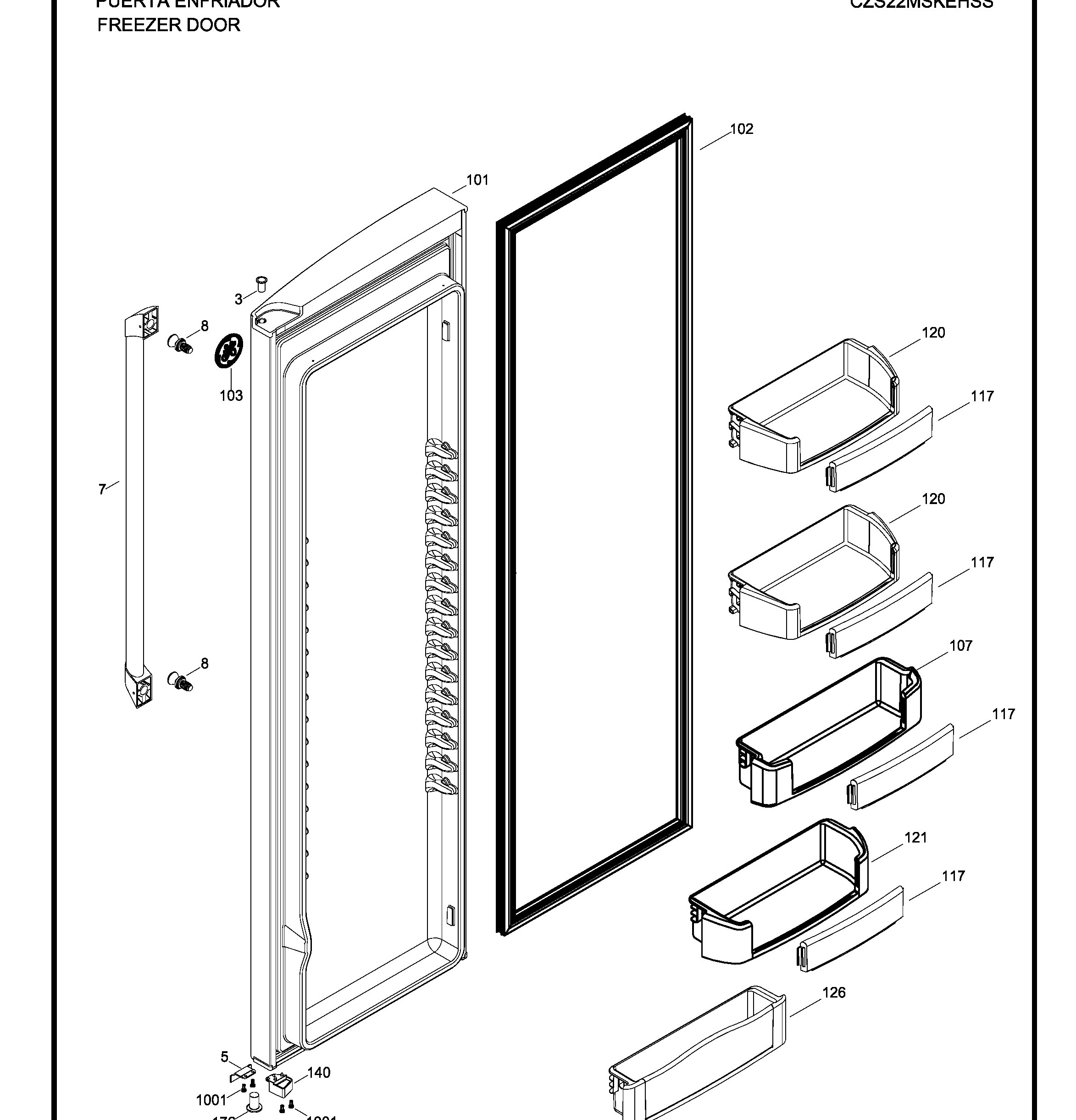 CZS22MSKEHSS Exploded View 2 appliance exploded-view parts diagram