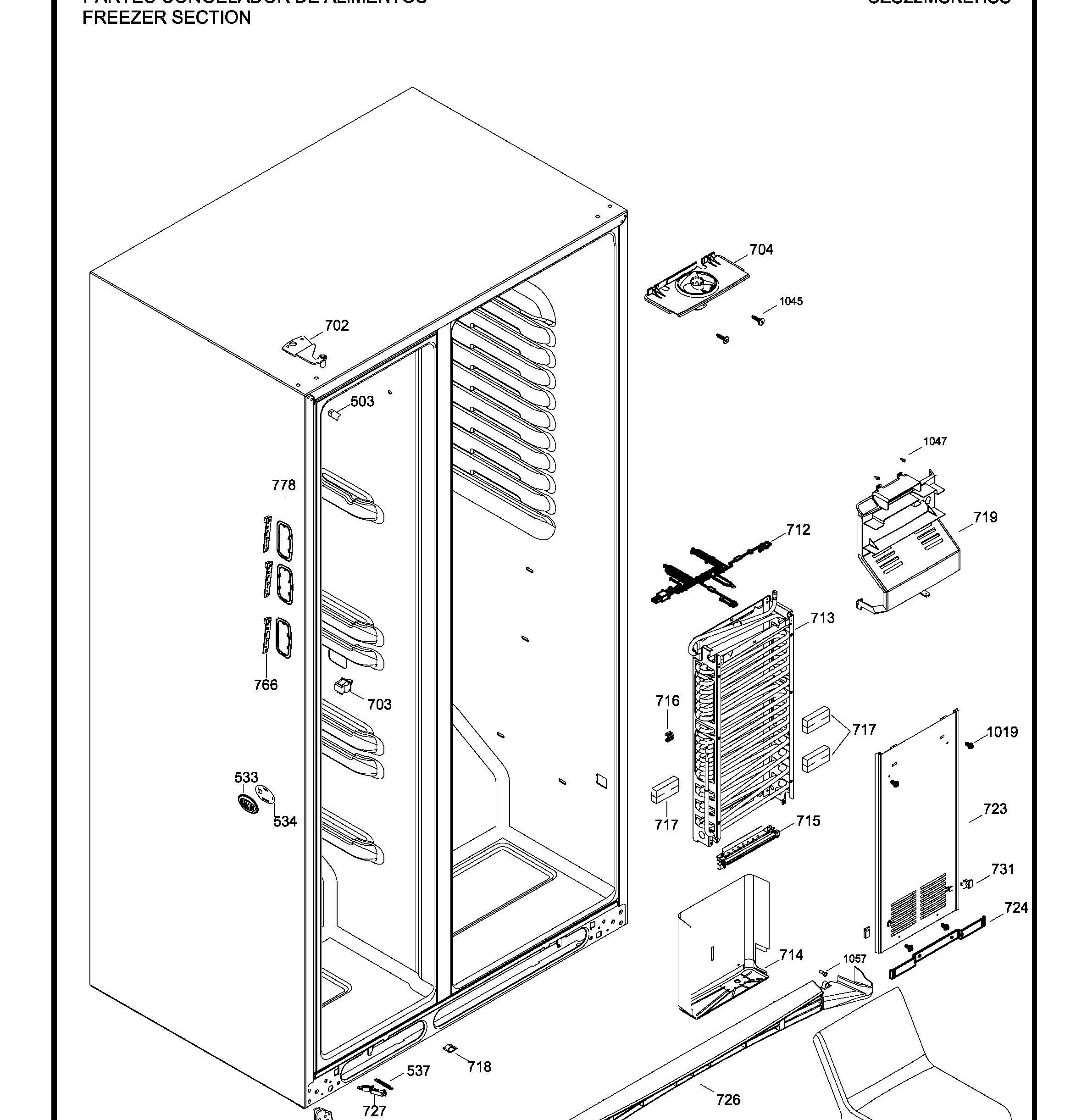 CZS22MSKEHSS Exploded View 7 appliance exploded-view parts diagram
