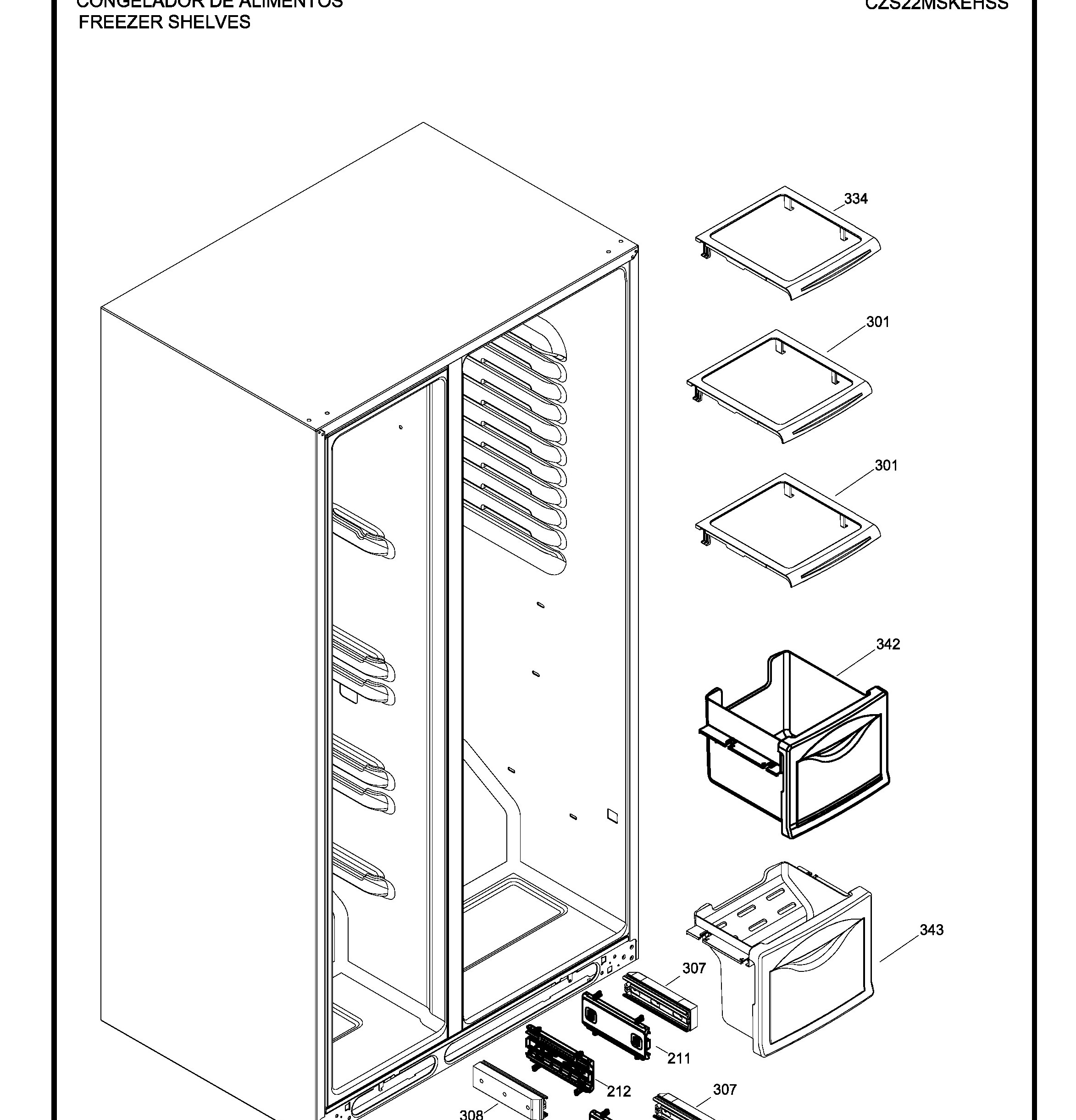 CZS22MSKEHSS Exploded View 4 appliance exploded-view parts diagram